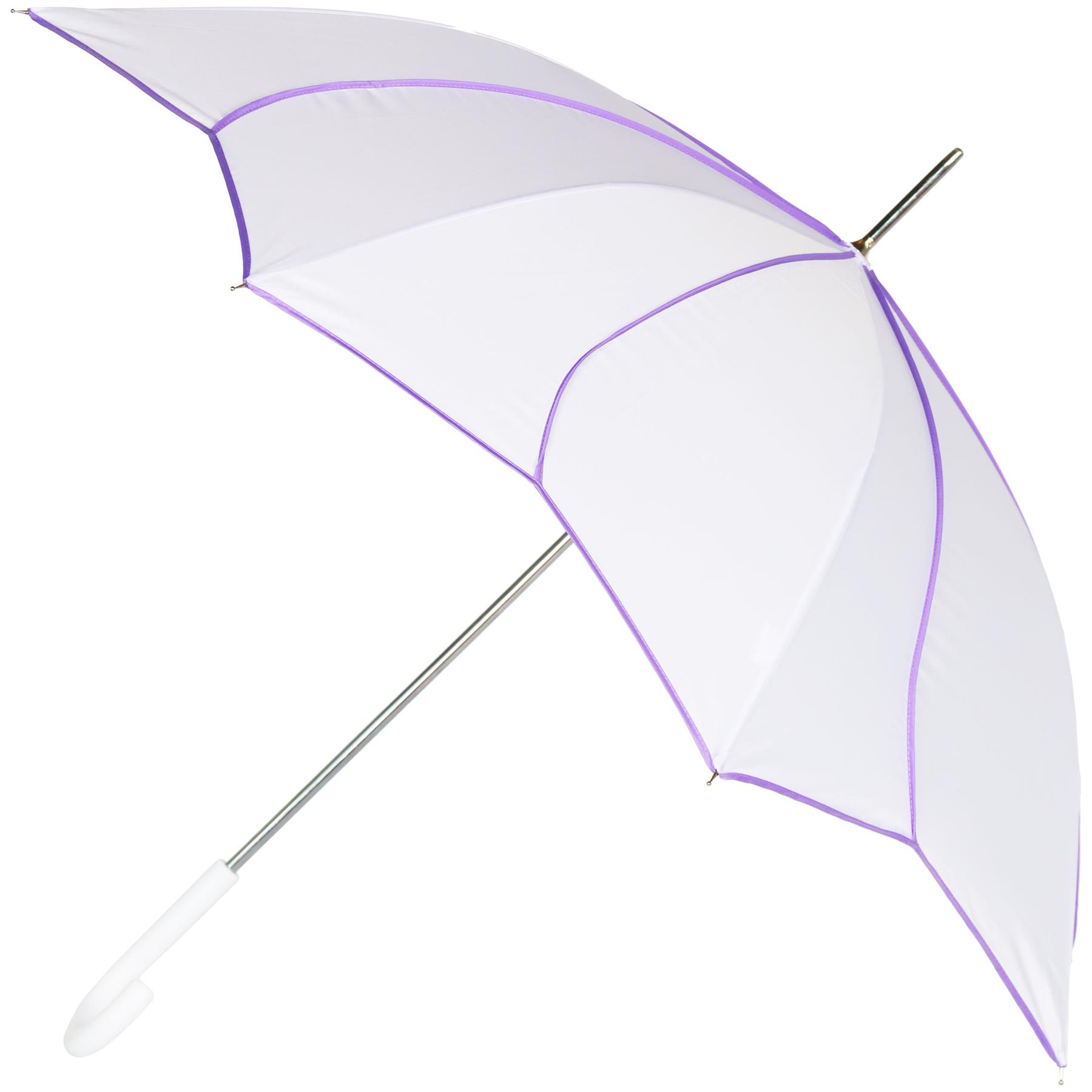 A2Z Wedding Umbrella 46" Auto Open Dome Canopy Dual Flower Piping Bride Brolly - Picture 10 of 21