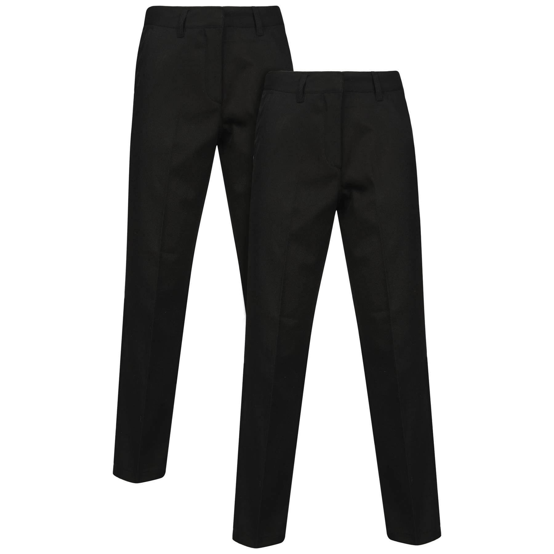 A2Z 4 Kids Girls Teen 2 Pack School Pants Teflon Coated Half