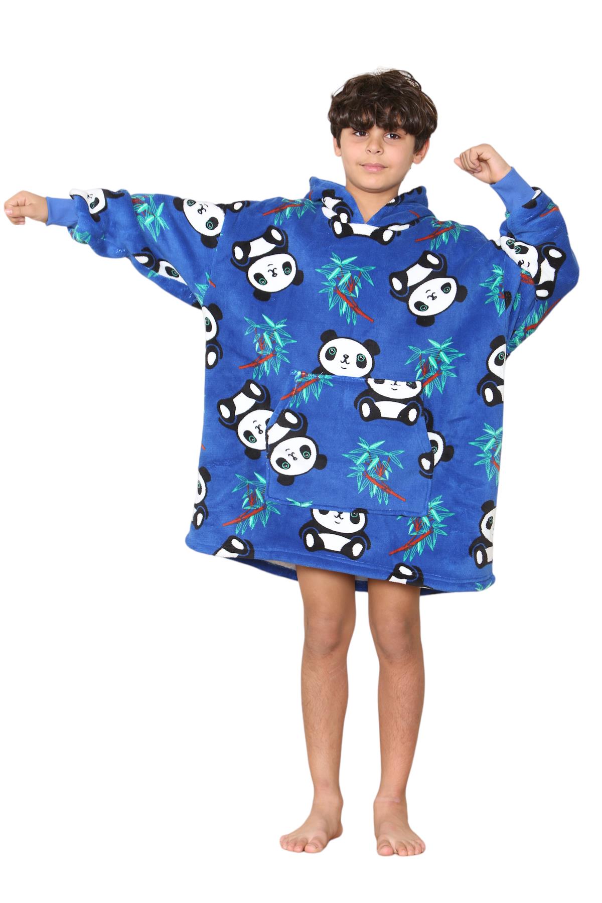 Kinder Mädchen Jungen Ultra Soft Oversized Hoodie Kuschel Plüsch Sherpa Fleece Futter - Bild 36 von 63