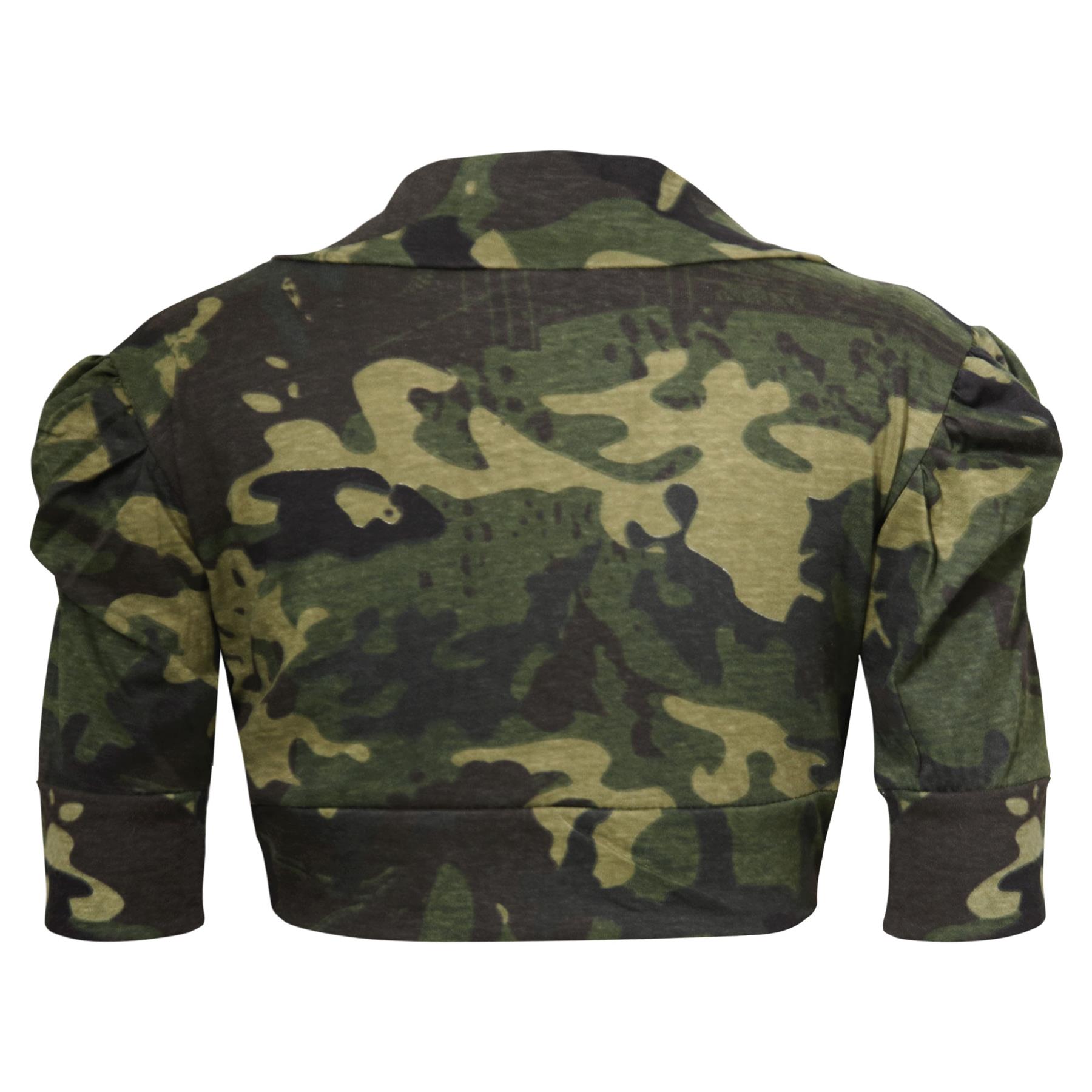 New Kids Girls Ruched Sleeve Stylish Shrug Bolero Cropped Cardigan 2-13 Years - Picture 20 of 51