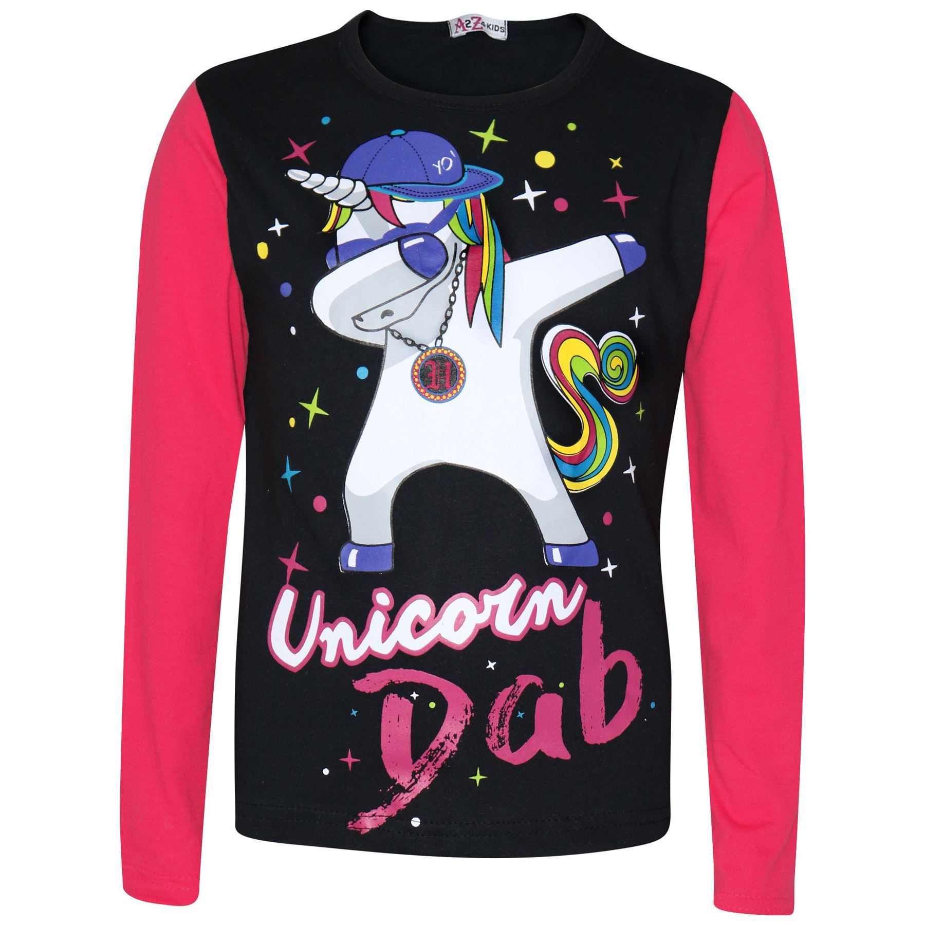 Kids Girls Pyjamas Designer Unicorn Dab Floss Lounge Wear Nightwear PJS 5-13 Yr - Produktbild 3