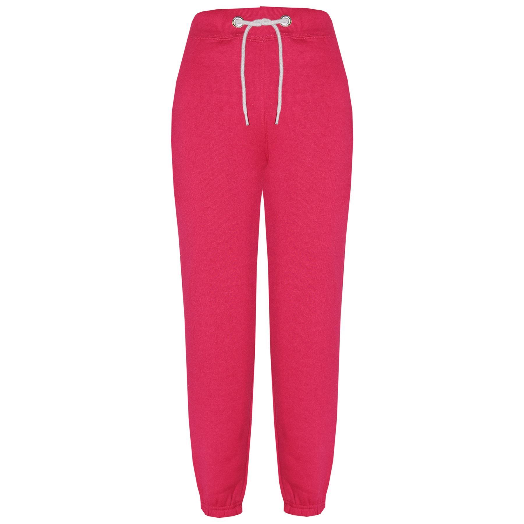 Kids Unisex Plain Tracksuit Contrast Hoodie with Joggers Sports Activewear Set - Picture 89 of 116