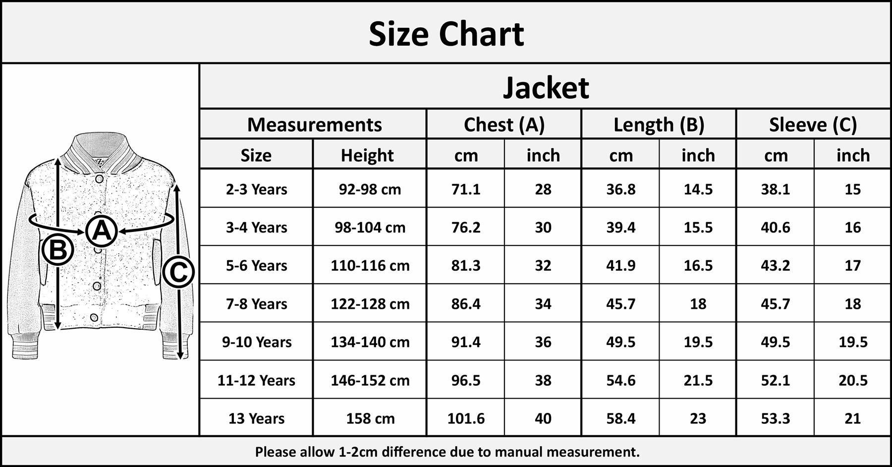 Kids B.b Plain Jacket Varsity Style Long Sleeve Coat Girls Boys Age 2-13 Years - Picture 104 of 106