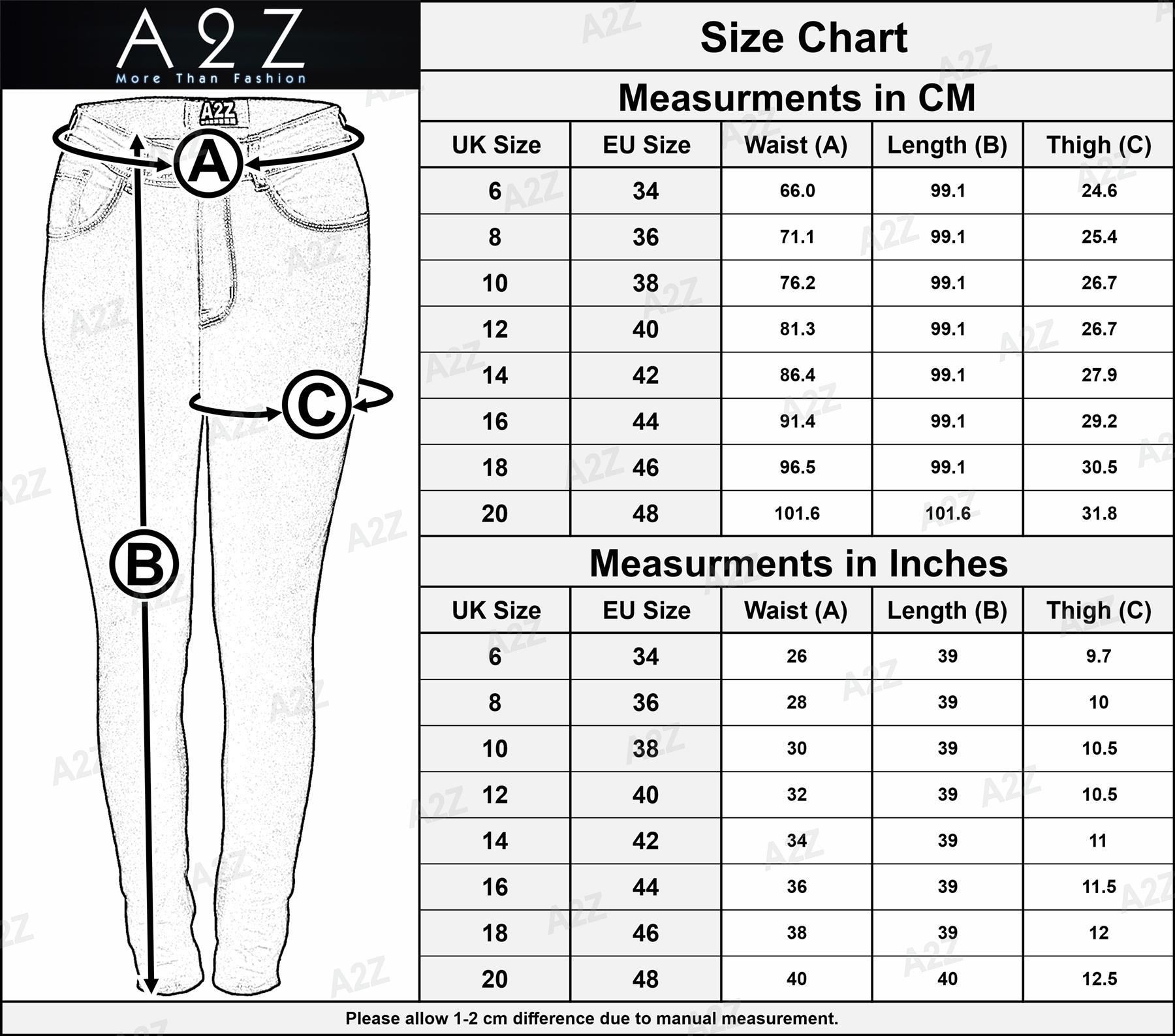 A2Z Womens Denim Jeans Comfy Stretchy Skinny Trouser Ladies Bottoms Trendy Pants - Picture 12 of 20