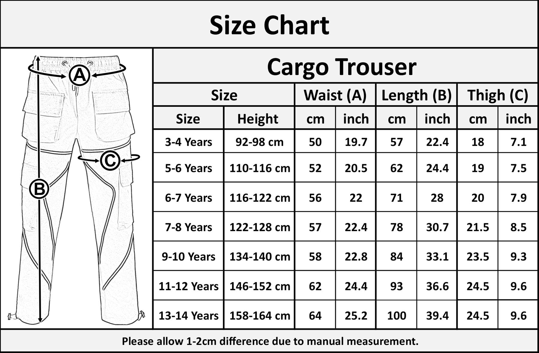 Kids Girls Cargo Trousers Elasticated Waist Straight Fit Joggers Activewear Pant - Picture 6 of 11