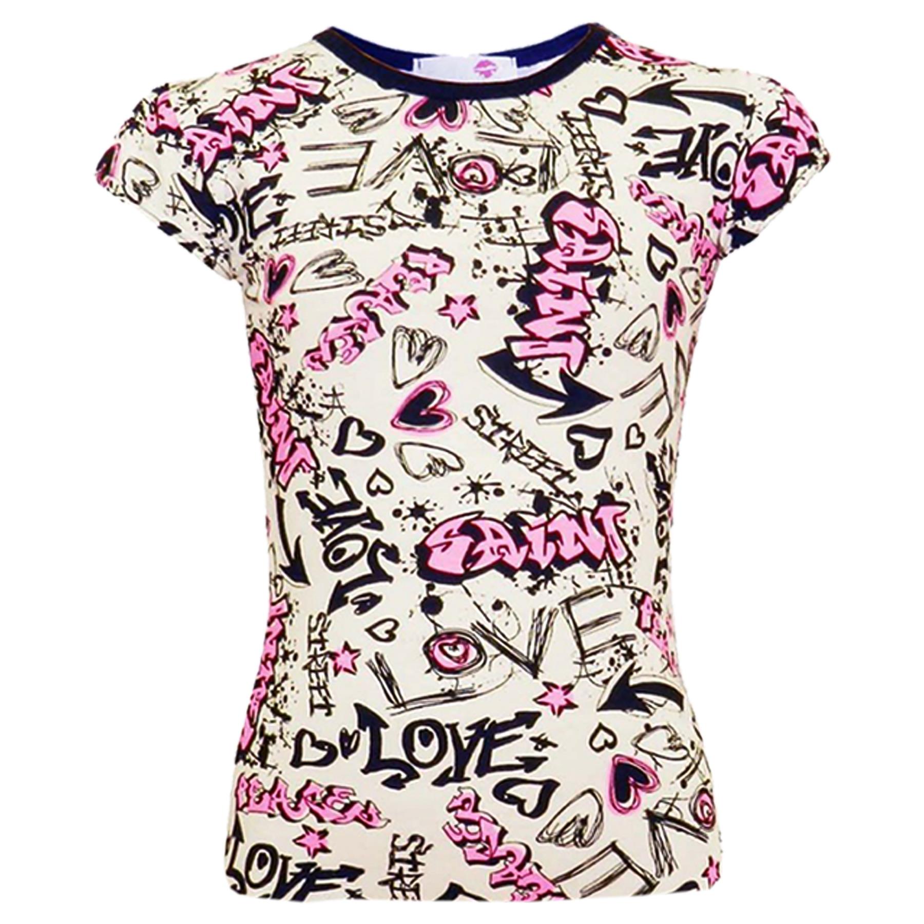 Kids Girls Love Comic Graffiti Print Legging Skater Midi Dress Crop Top Skirt - Picture 14 of 14