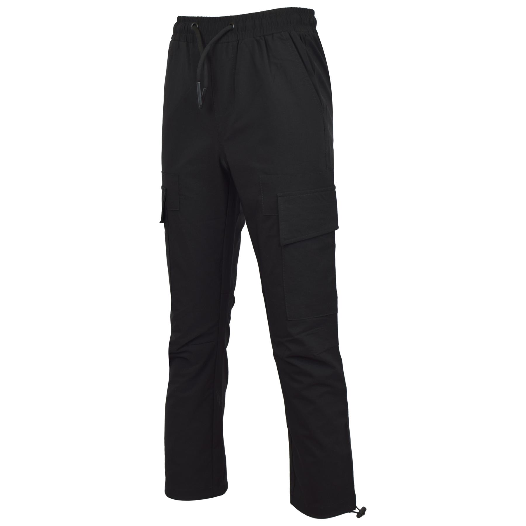 A2Z 4 Kids Boys Active Cargo Trousers Elasticated Waist Slim Fit Joggers Pants - Picture 5 of 11