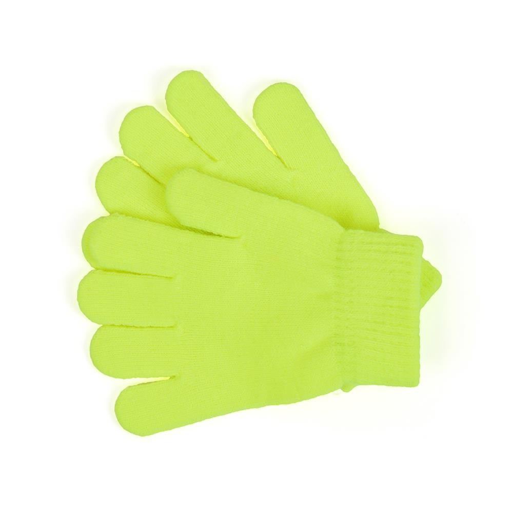 Kids 4 Pack Gloves Winter Warm Thermal Neon Magic Gloves One Size Fit Mitten - Picture 3 of 6