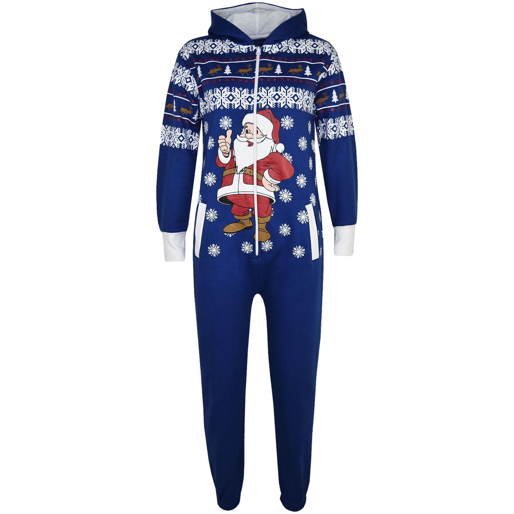 Kids Girls Boys Novelty Christmas Santa Reindeer A2Z Onesie One Piece Jumpsuit - Picture 45 of 58