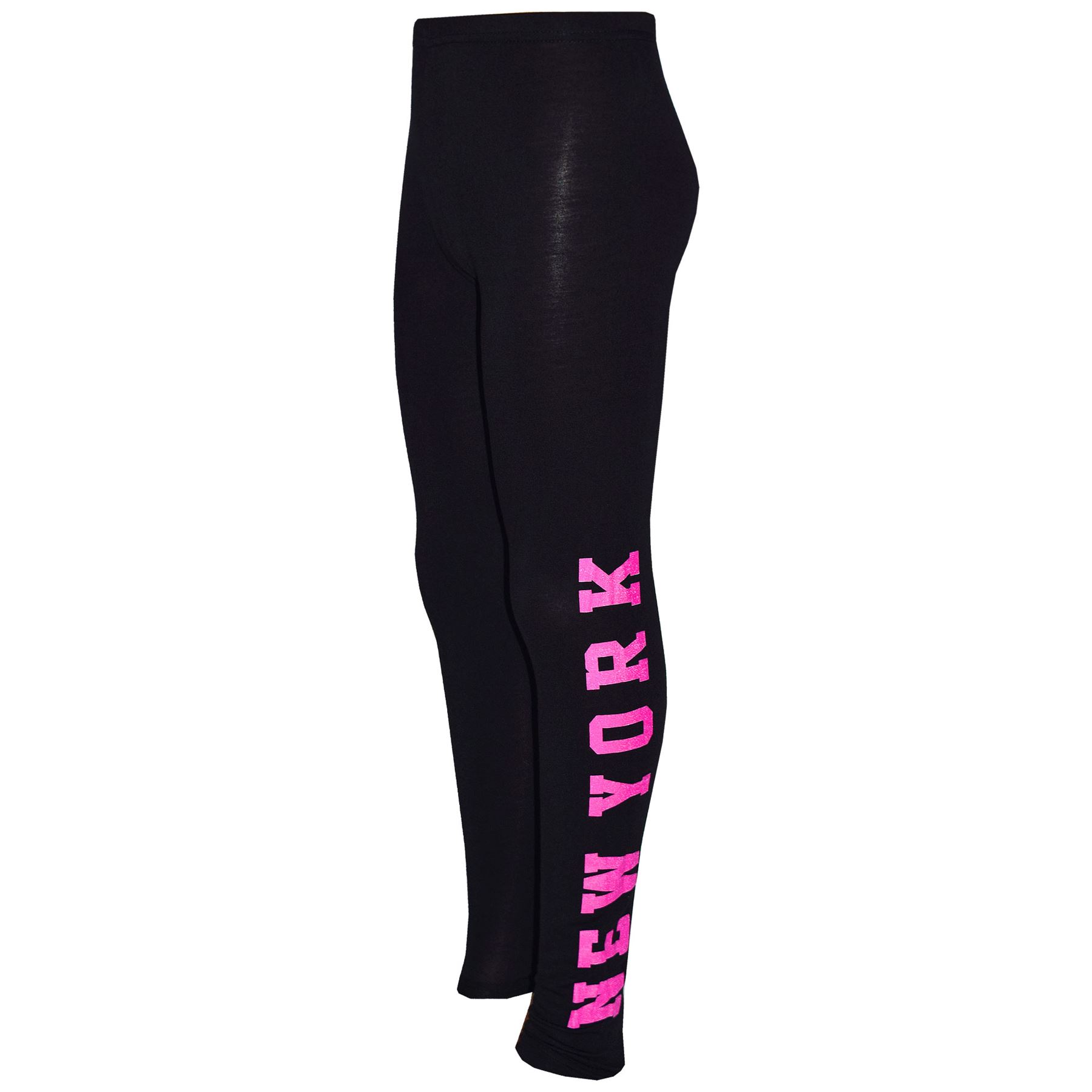 Girls Top Kids New York 86 Print Fashion Tops /& Stylish Legging Set 7-13 Years