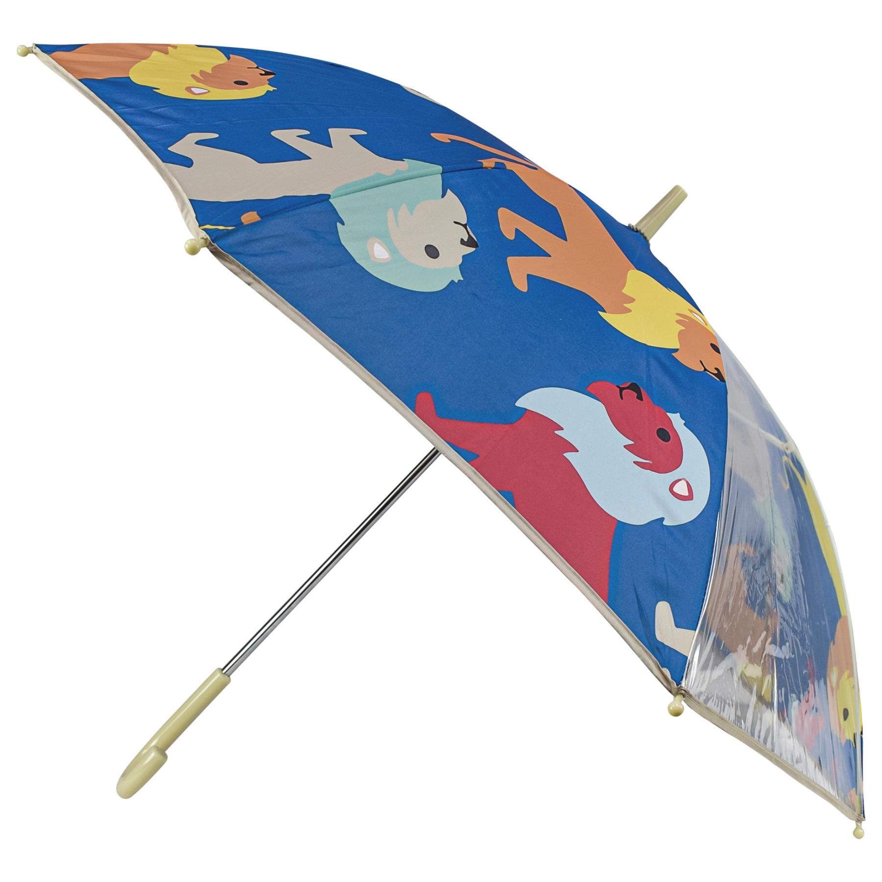 A2Z 4 Kids Boys Girls Lions Walking Umbrella Crook Handle Brolly 96cm Canopy - Picture 3 of 5