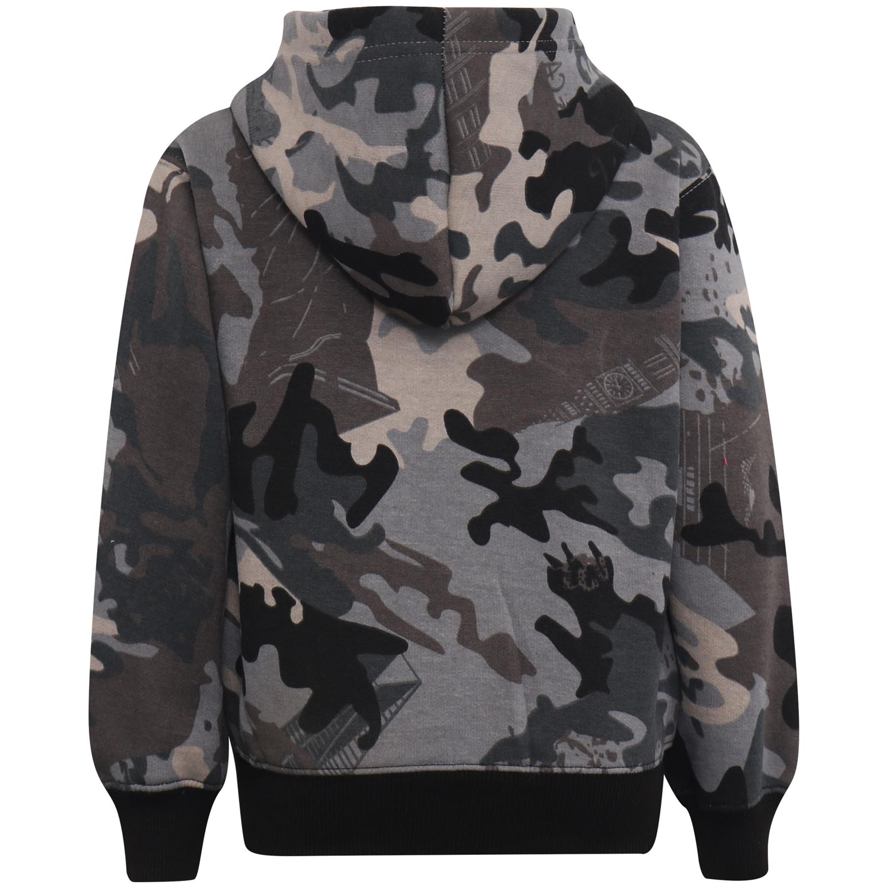Kids Classic Plain & Tie Dye Print Full Zip-Up Soft Hooded Zipper Jacket 2-13Yrs - Picture 27 of 128