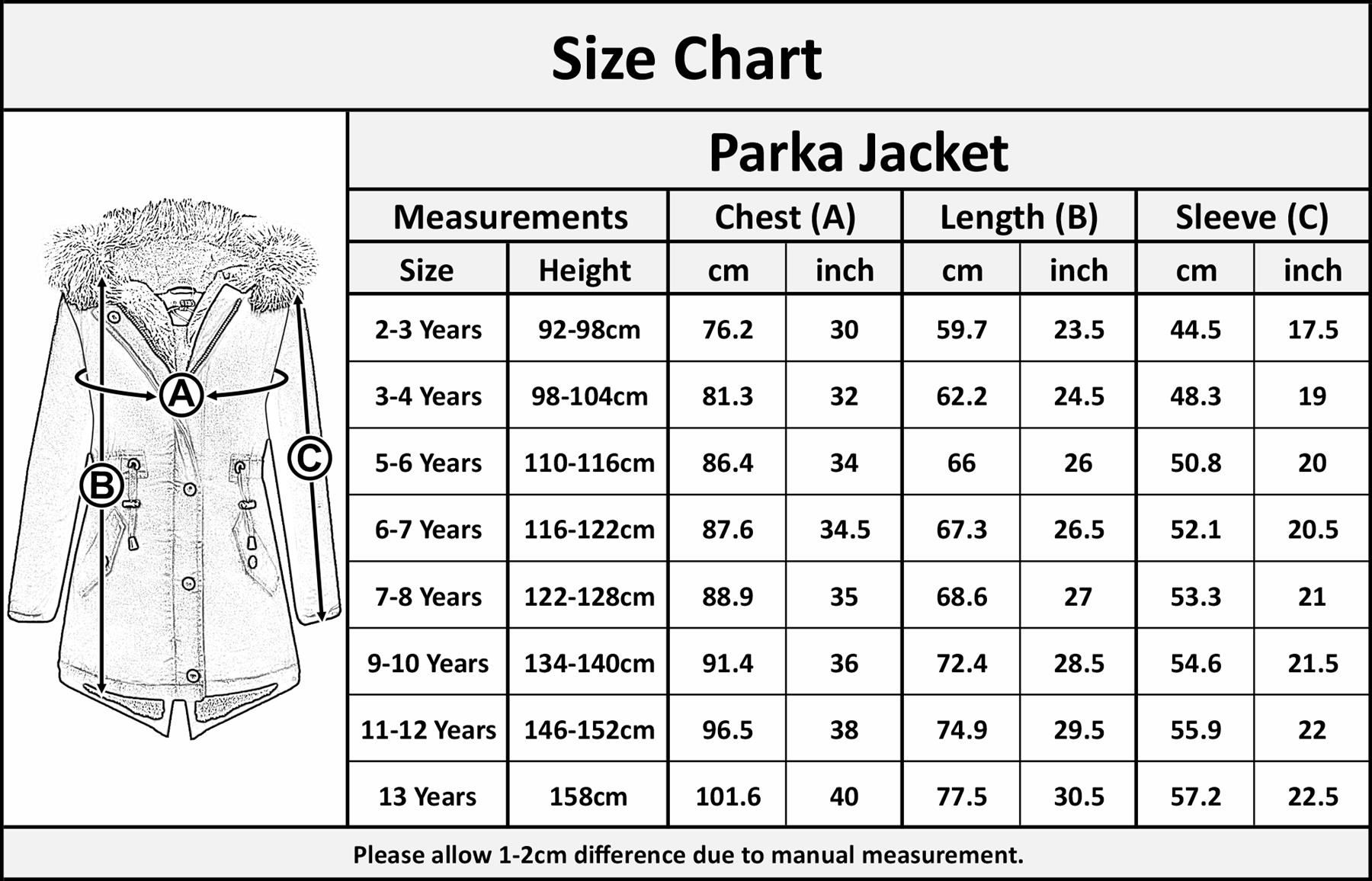 Kids Girls Hooded Jacket Rainbow Fur Silver Grey Parka School Outwear Jackets - Picture 7 of 7