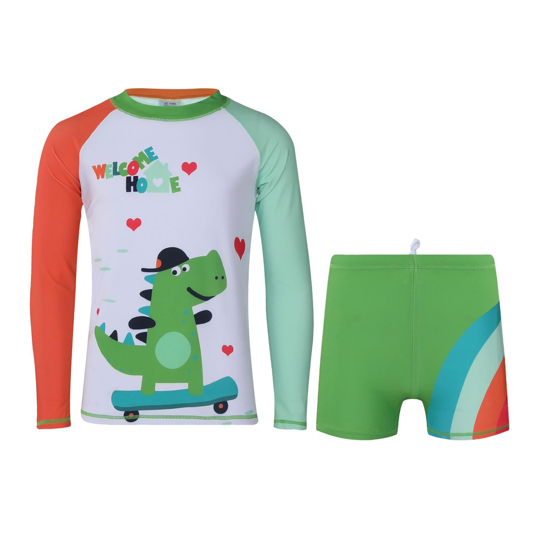 A2Z 4 Kids Boys Swimming Costume Kids Beach Bathing Swim Set Two Piece Swimsuit - Picture 24 of 79