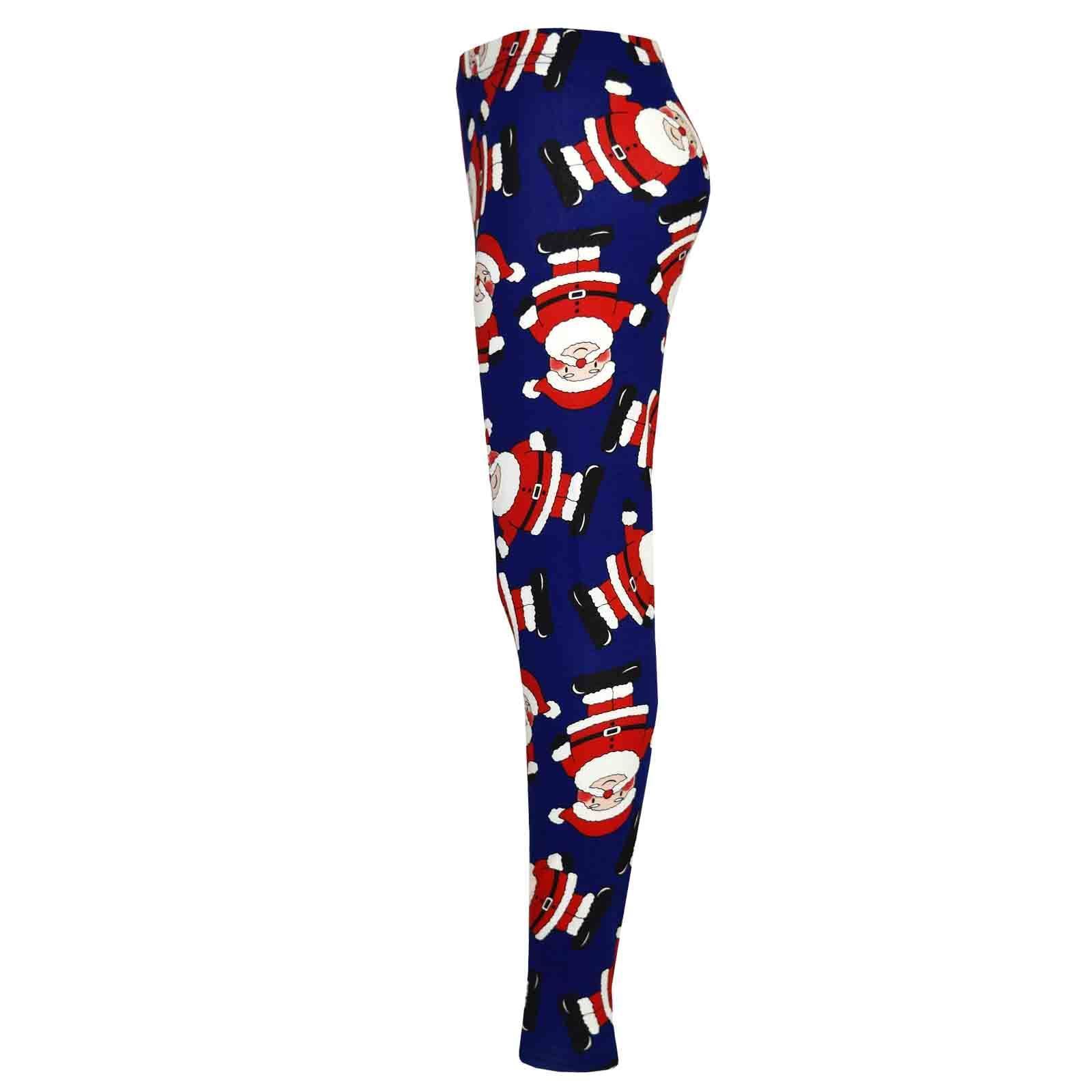 A2Z 4 Kids Girls Christmas Santa Xmas Legging Swing Dress Children Age 1-13 Yrs - Picture 27 of 38