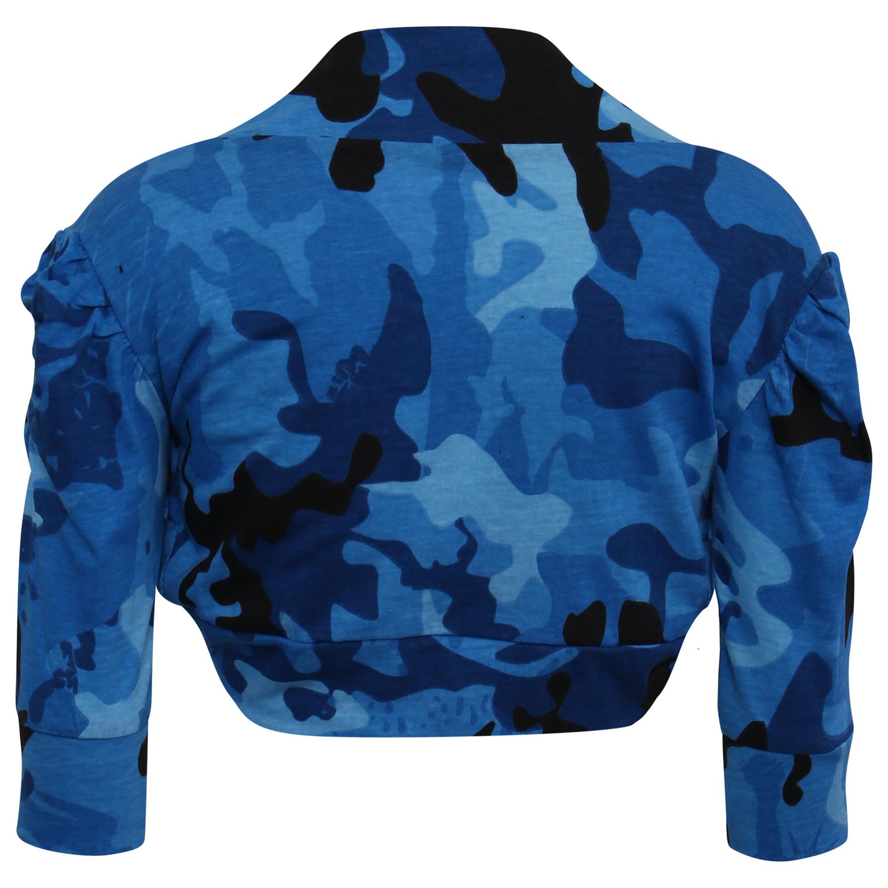 New Kids Girls Ruched Sleeve Stylish Shrug Bolero Cropped Cardigan 2-13 Years - Picture 14 of 51