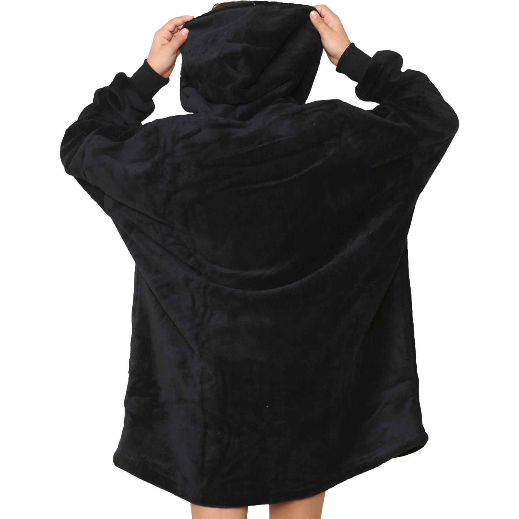 Kinder Mädchen Jungen Ultra Soft Oversized Hoodie Kuschel Plüsch Sherpa Fleece Futter - Bild 6 von 63