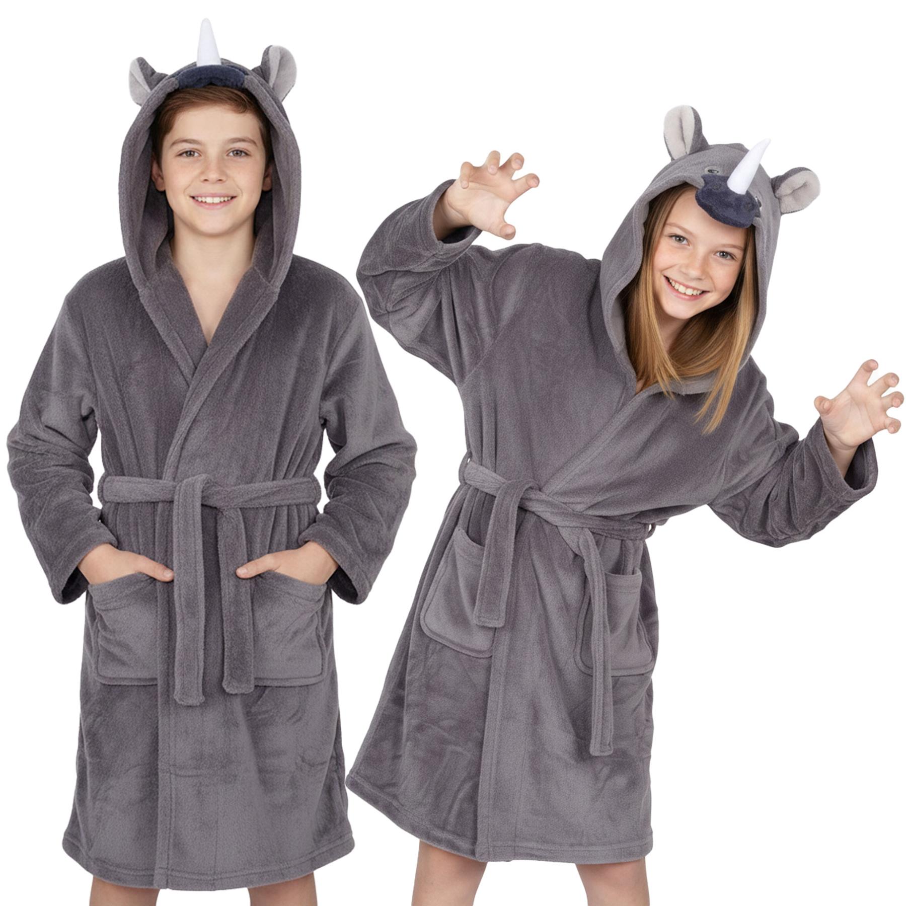 grey childrens dressing gown Kids Robes Grey Clothes Girls Long Sleeve Kids Bathrobe 5-6 Years Pajamas Boy