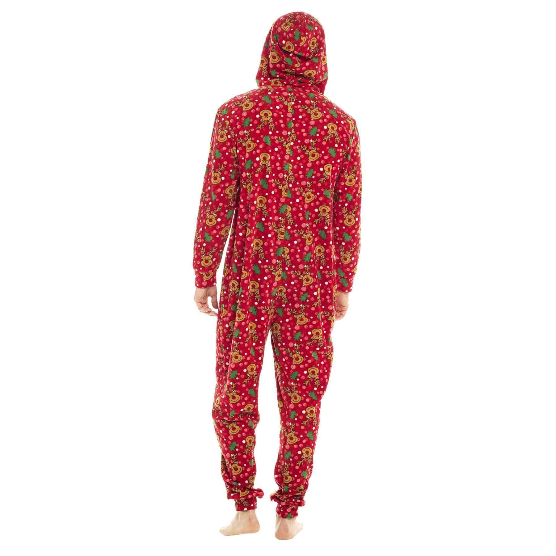 A2Z Hombres Mujeres Navidad Micro Vellón Con Capucha Suave Cálido Todo en Uno Pijama Festivo - Imagen 10 de 13