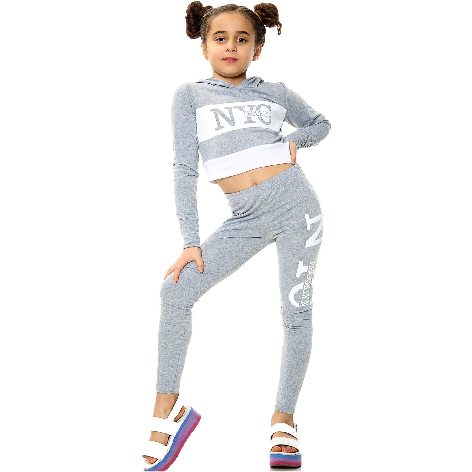 Exploding Kittens Zombie Set Top E Leggings Per Bambine – Stampa Scheletro, Halloween, Cotone 100%, Taglie 5-13 Anni Leggings Halloween Bambine - Foto 5