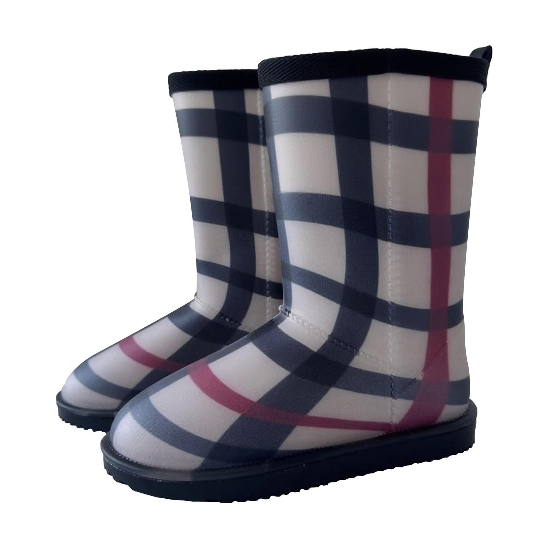A2Z Mädchen Damen karierte warme Stiefel PVC passend zu Mama & Tochter Regenstiefel - Bild 2 von 7