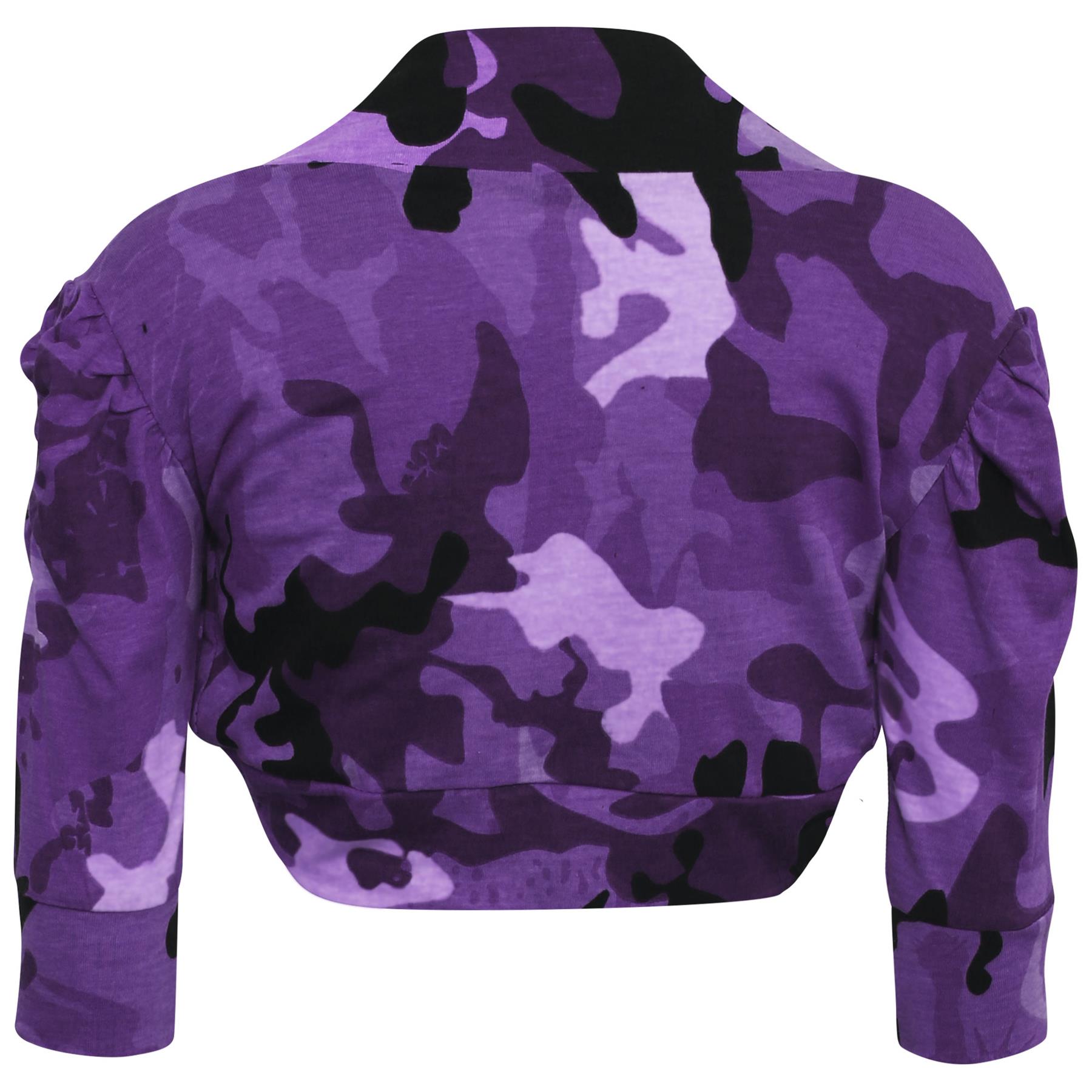 New Kids Girls Ruched Sleeve Stylish Shrug Bolero Cropped Cardigan 2-13 Years - Picture 24 of 51