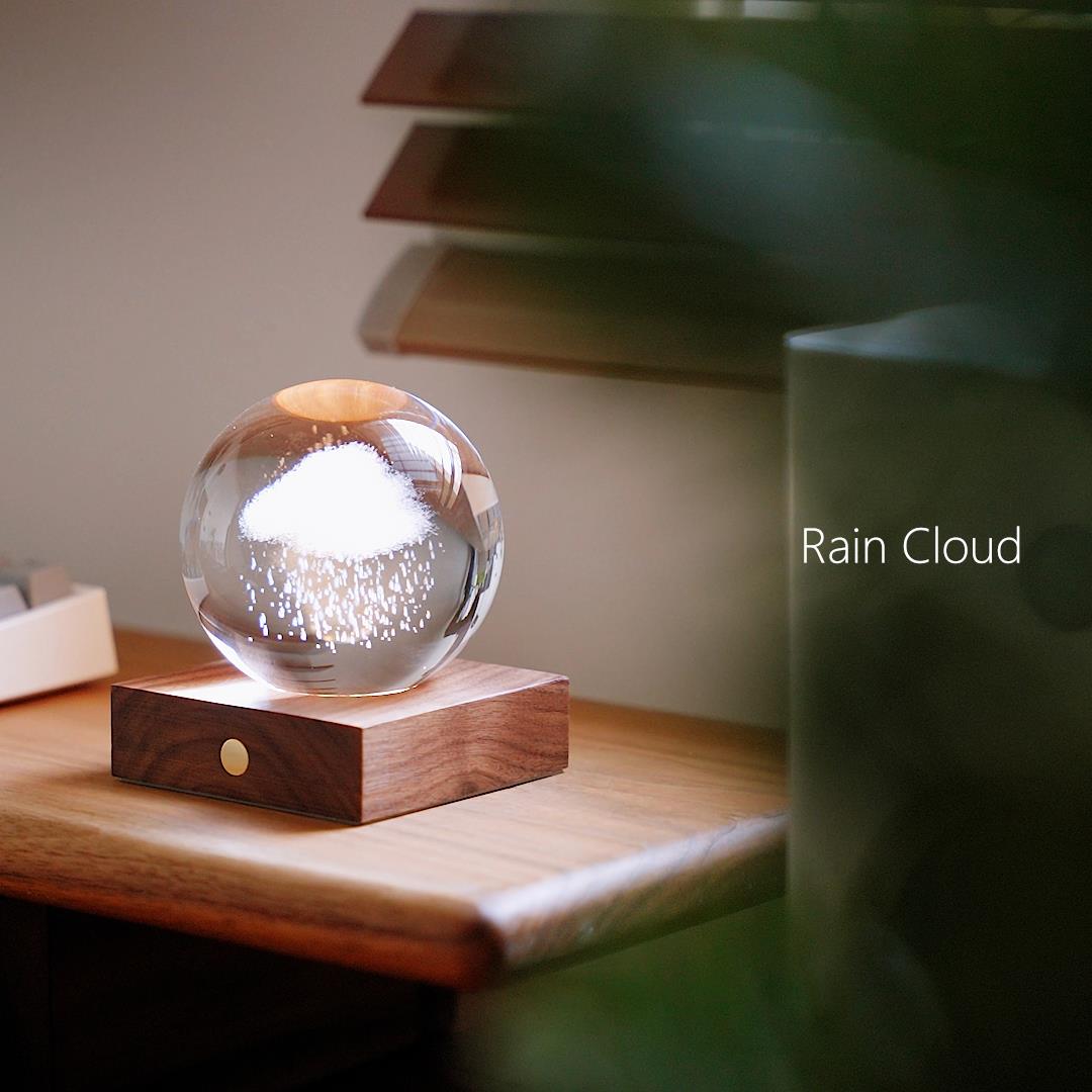 Crystal LED Desk Lamp Weighted Amber Ball Wooden Base Ginkgo Assorted Design - Picture 43 of 79
