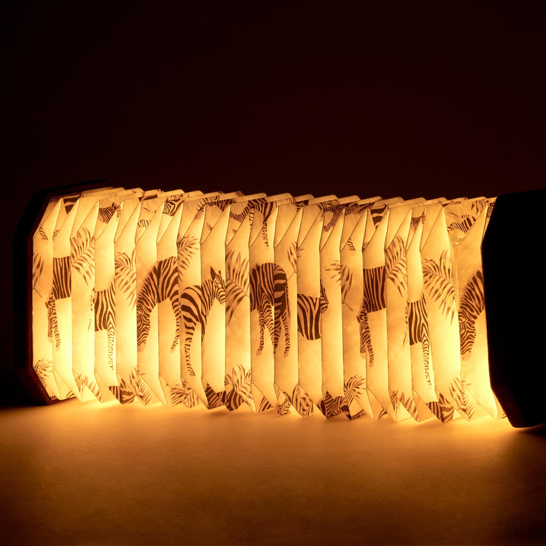 Accordion LED Light Desk Lamp Rechargeable Via USB Gingko Natural Wood / Velvet - Picture 37 of 57