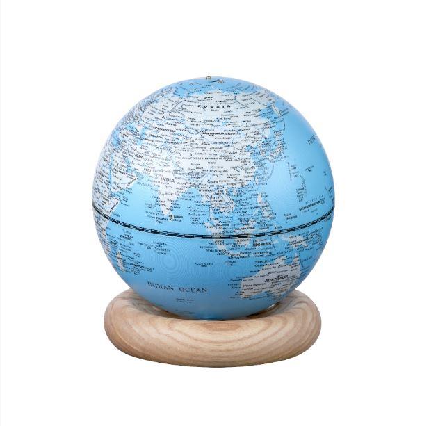 LED World Globe Lamp Gingko Atlas Rechargeable Desk Light With Mini Magnifier