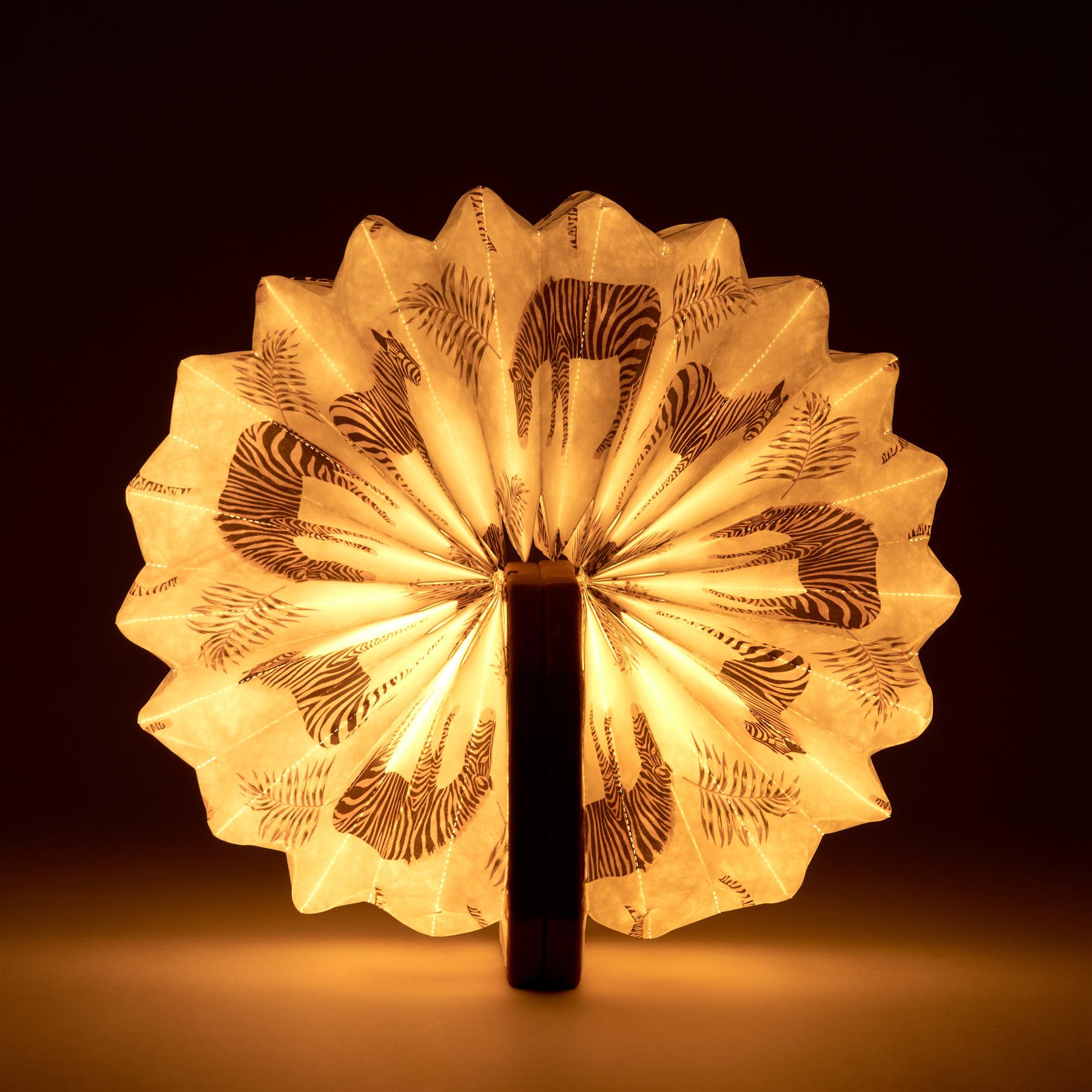 Accordion LED Light Desk Lamp Rechargeable Via USB Gingko Natural Wood / Velvet - Picture 36 of 57