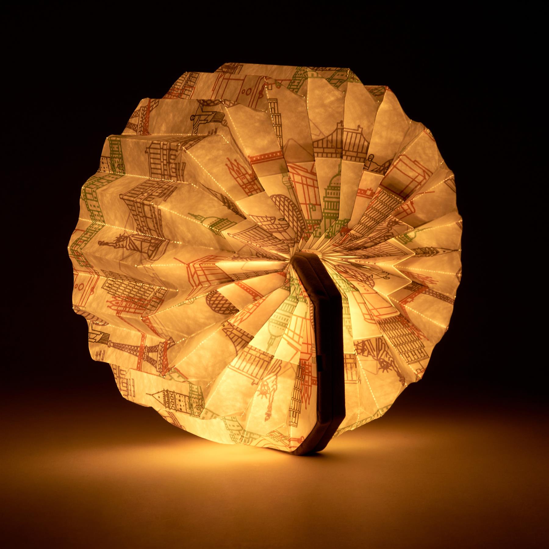 Accordion LED Light Desk Lamp Rechargeable Via USB Gingko Natural Wood / Velvet - Picture 49 of 57
