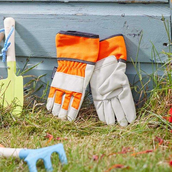 Kids/Childrens Protective Gardening Gloves For Outdoor Play &amp; Activities 4-12Yrs