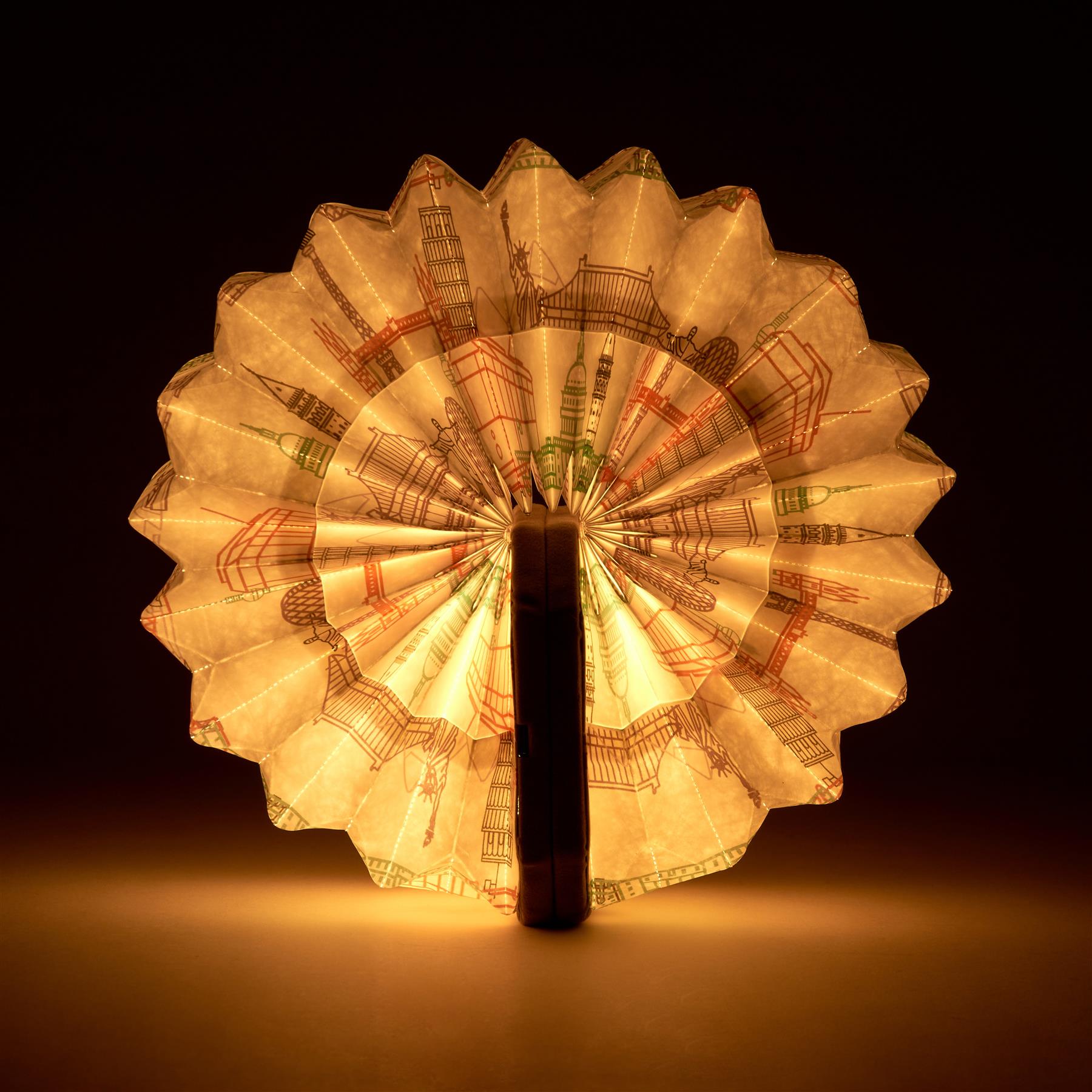 Accordion LED Light Desk Lamp Rechargeable Via USB Gingko Natural Wood / Velvet - Picture 50 of 57