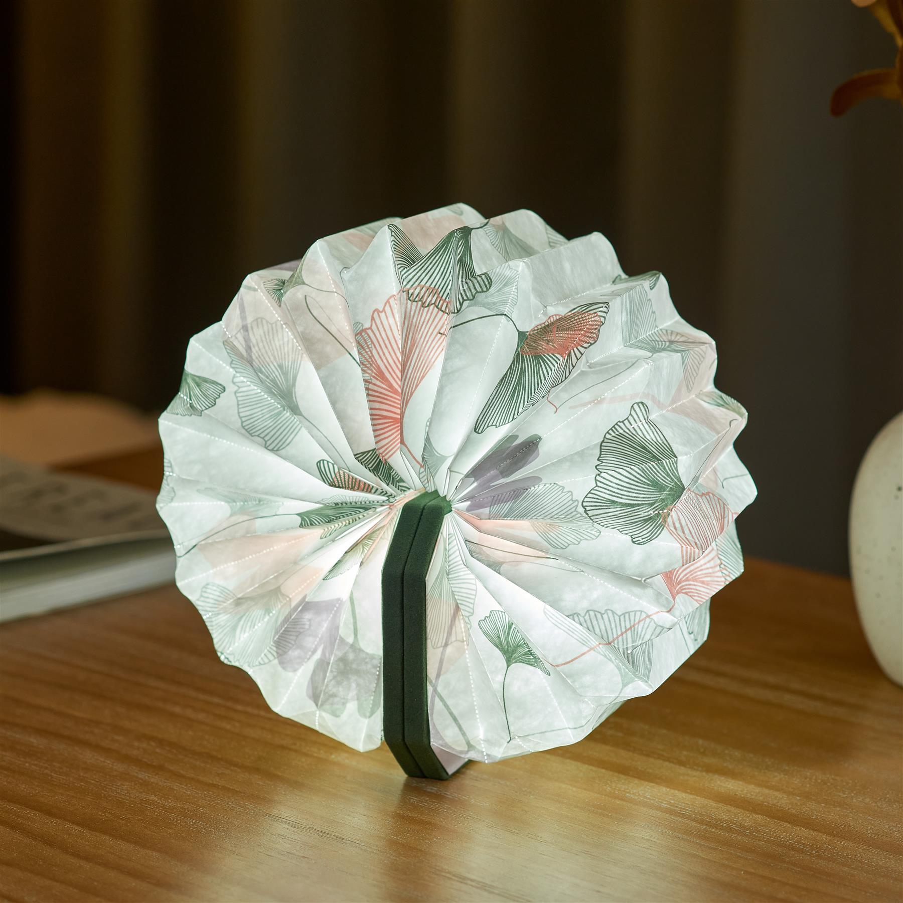 Accordion LED Light Desk Lamp Rechargeable Via USB Gingko Natural Wood / Velvet - Picture 25 of 57