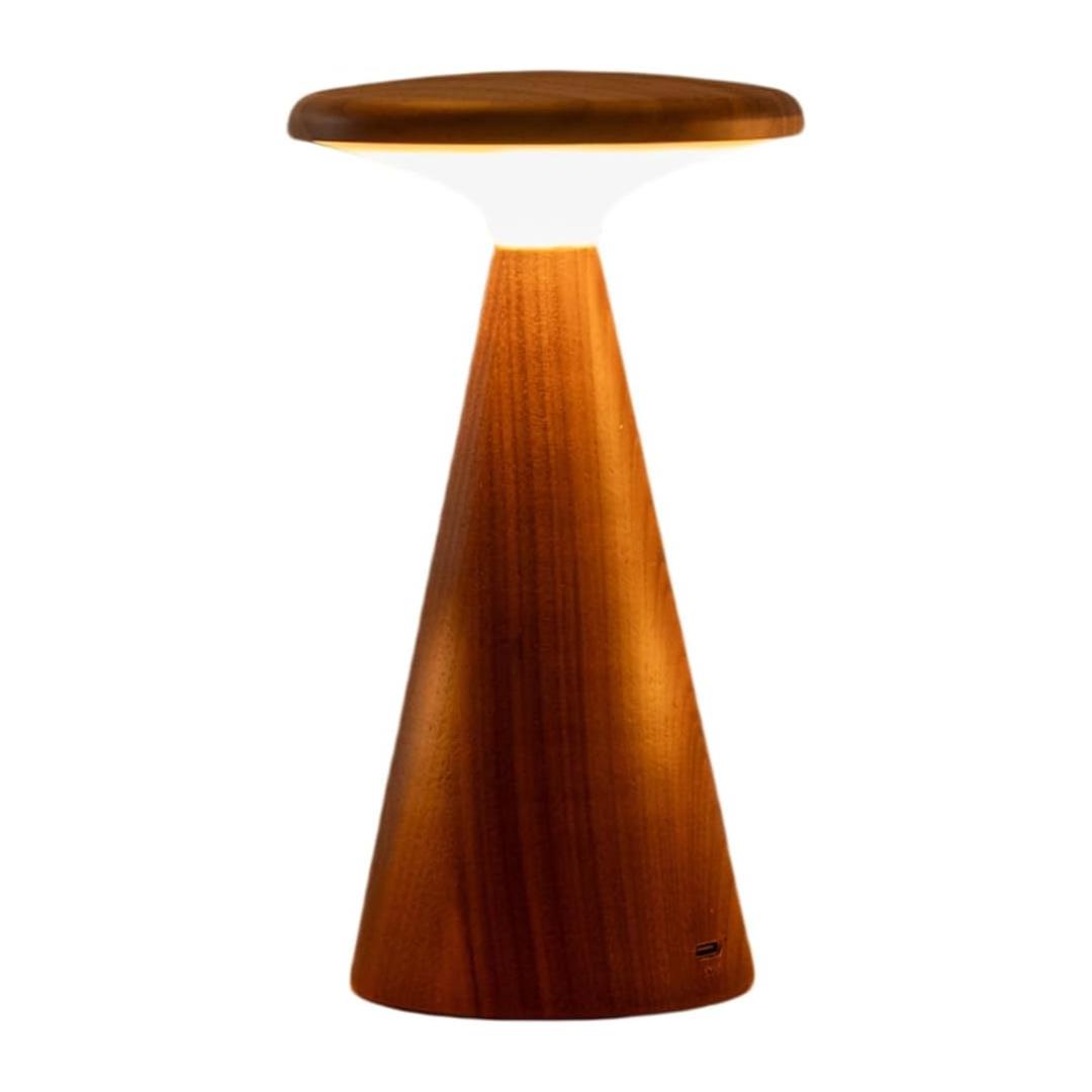 Wooden LED Table Lamp Gingko Sylva Colour Changing Rechargeable Desk Light