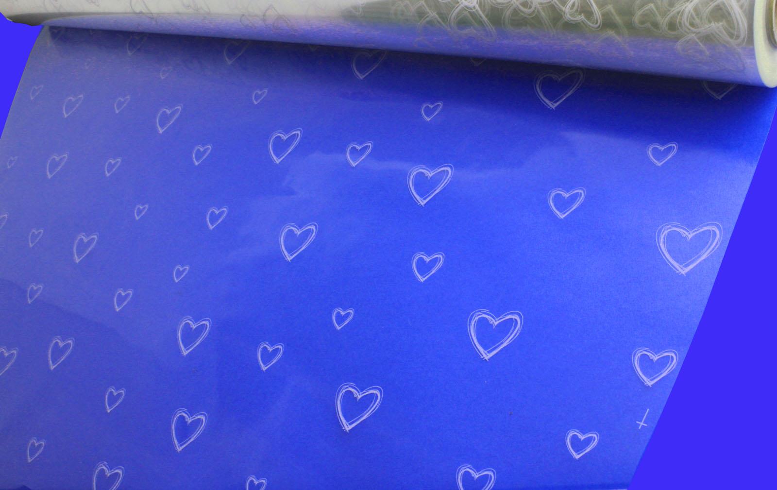 5m, 10m, 20m, 50m, 100. Valentine Frosted Hearts Florist Cellophane Gift Wrap - Picture 23 of 26