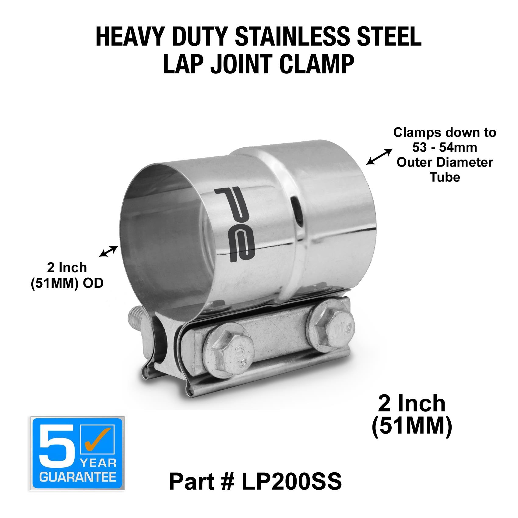 Exhaust Lap Joint Band 1.75" 45mm 3" Inch 76mm Coupler Clamp
