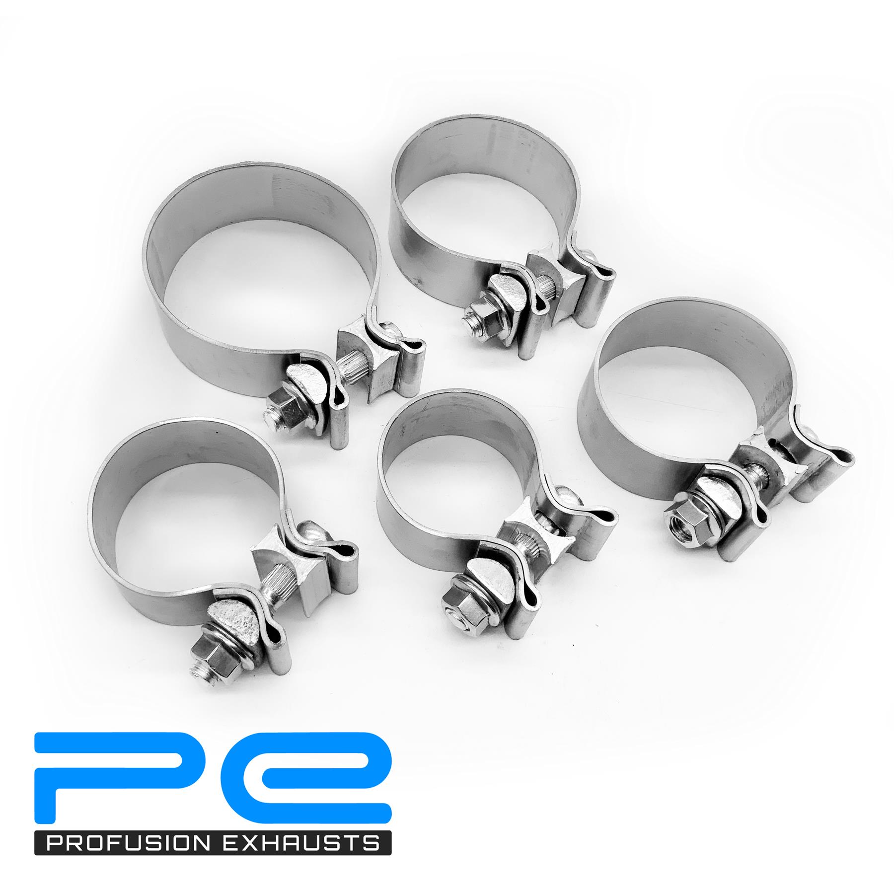 Universal Band Exhaust Clamps, Heavy Duty Clamp Stainless Steel 45mm - 76mm
