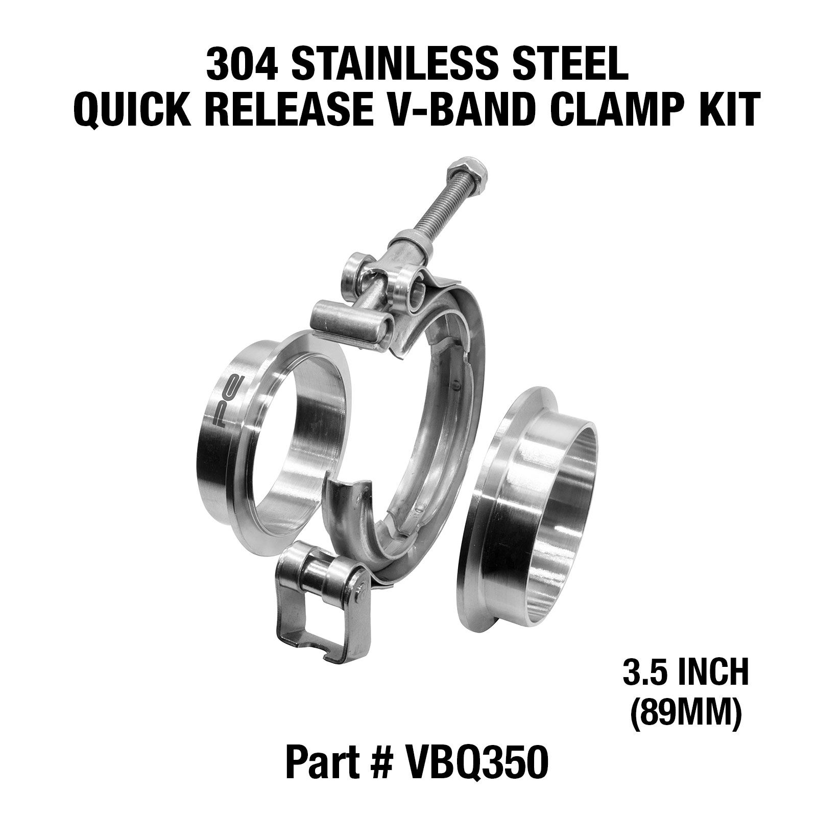 Exhaust V Band Clamp Quick Release 3.5" inch 89mm 304 Stainless Male/Female eBay