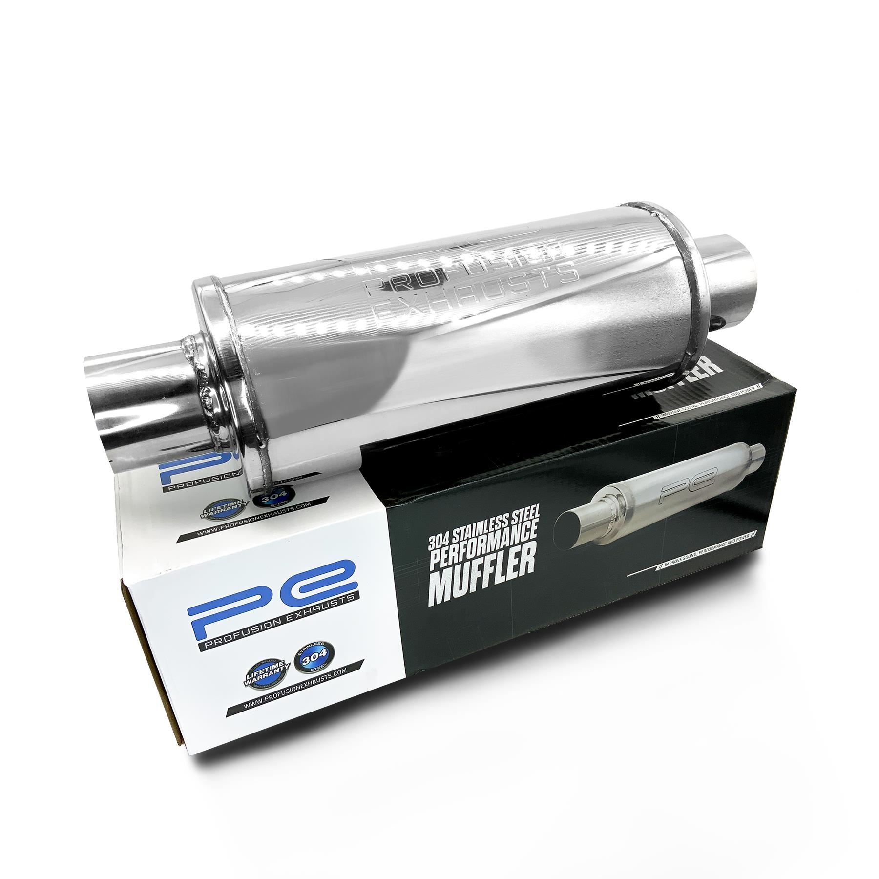 Exhaust Muffler Free Flowing Silencer High Performance Resonator Stainless Steel - Picture 16 of 22