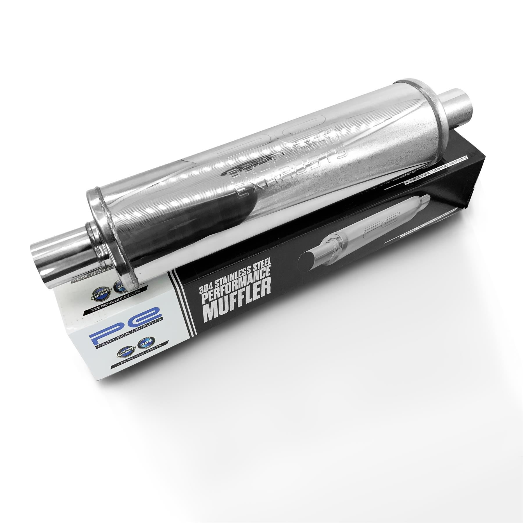 Exhaust Muffler Free Flowing Silencer High Performance Resonator Stainless Steel - Picture 10 of 22