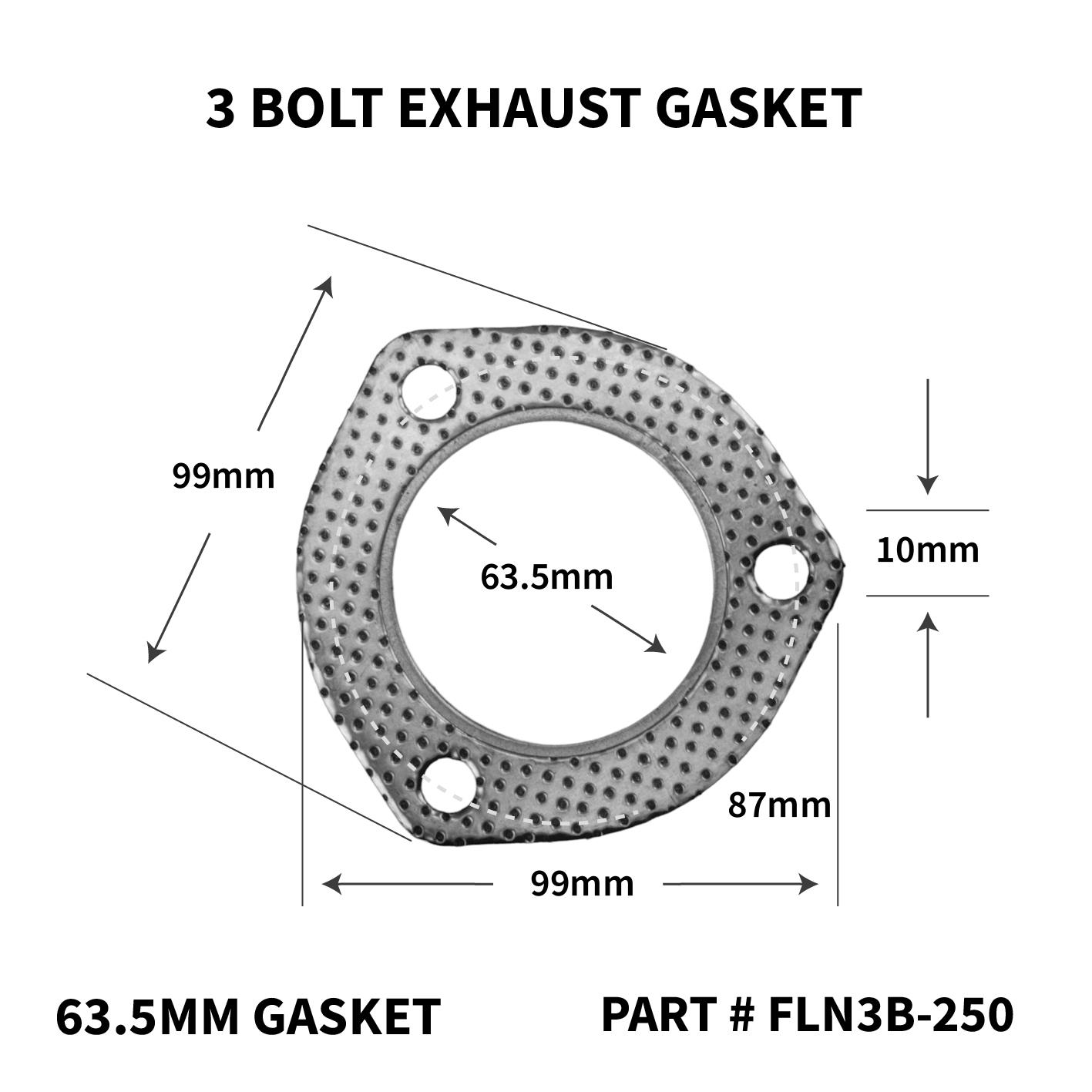 thumbnail image 2 of Vauxhall Astra Exhaust Gasket - 3 Bolt Hole - Performance Replacement Part By Exhaust Parts UK 2 of 5