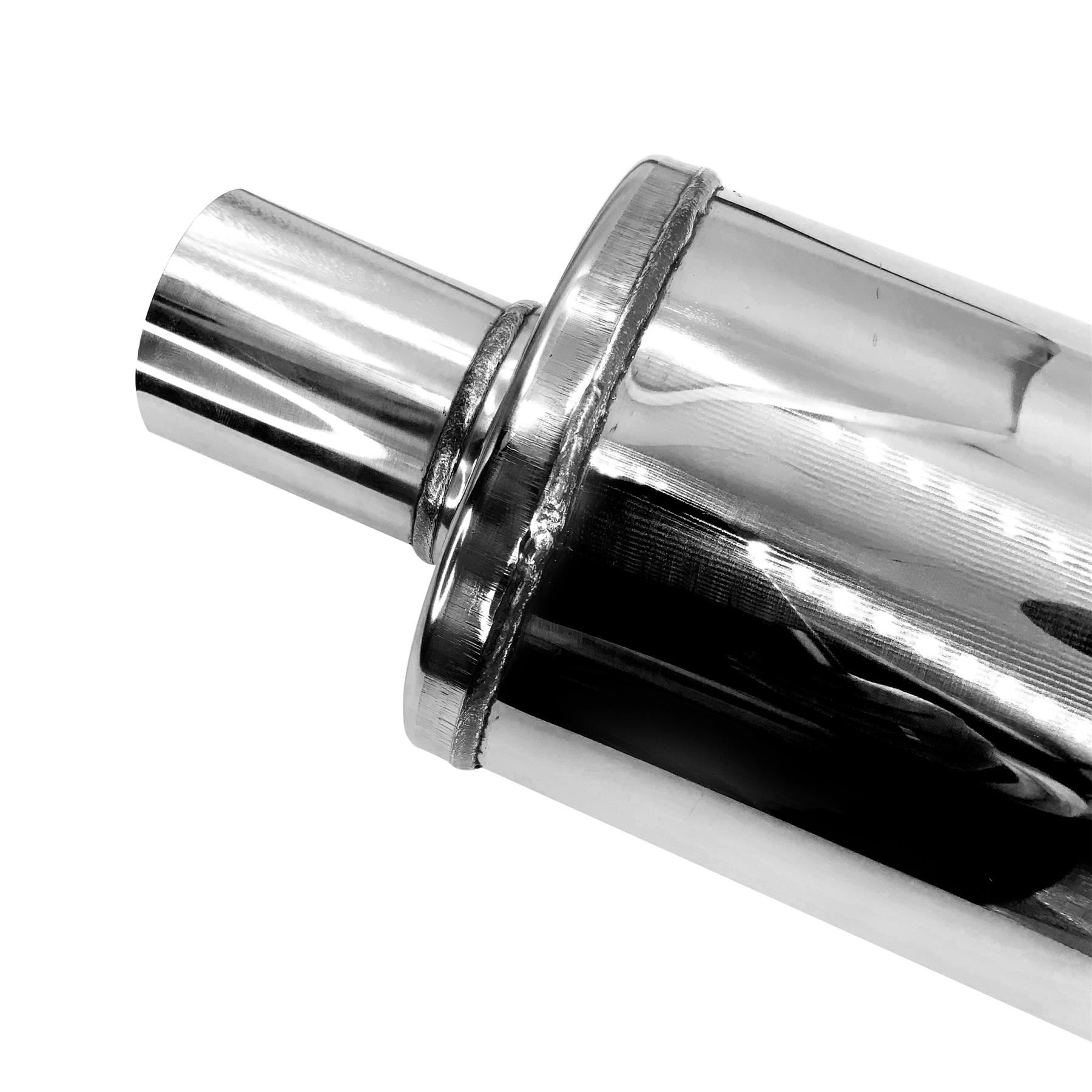 Exhaust Muffler Free Flowing Silencer High Performance Resonator Stainless Steel - Picture 13 of 22