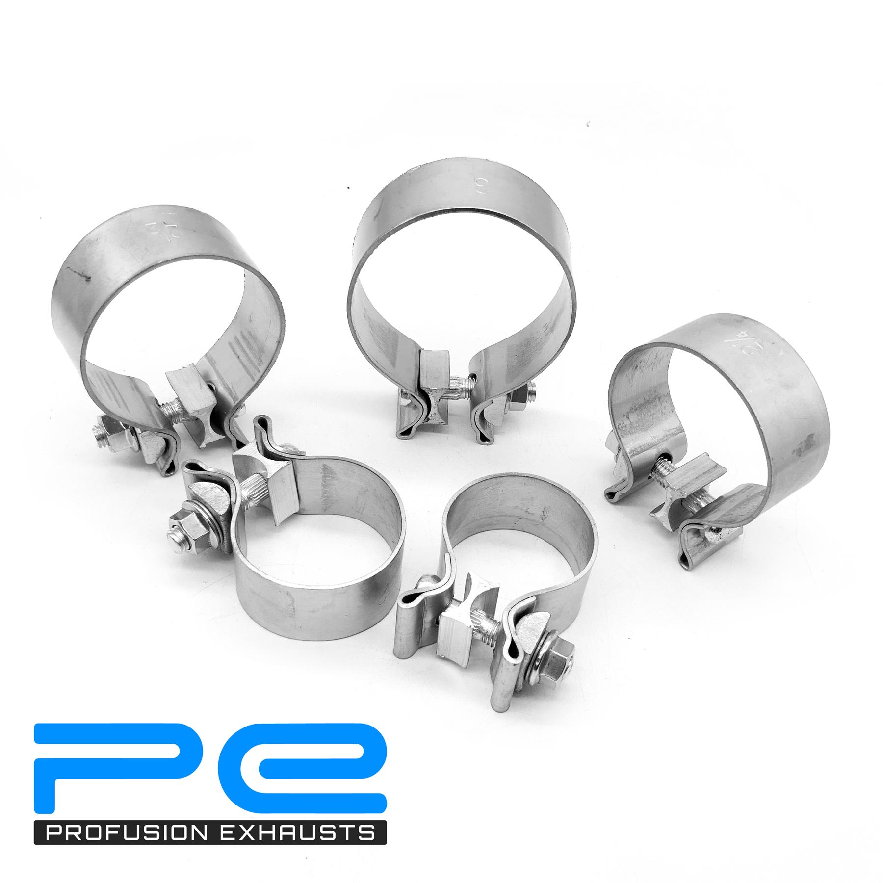 Universal Band Exhaust Clamps, Heavy Duty Clamp Stainless Steel 45mm - 76mm