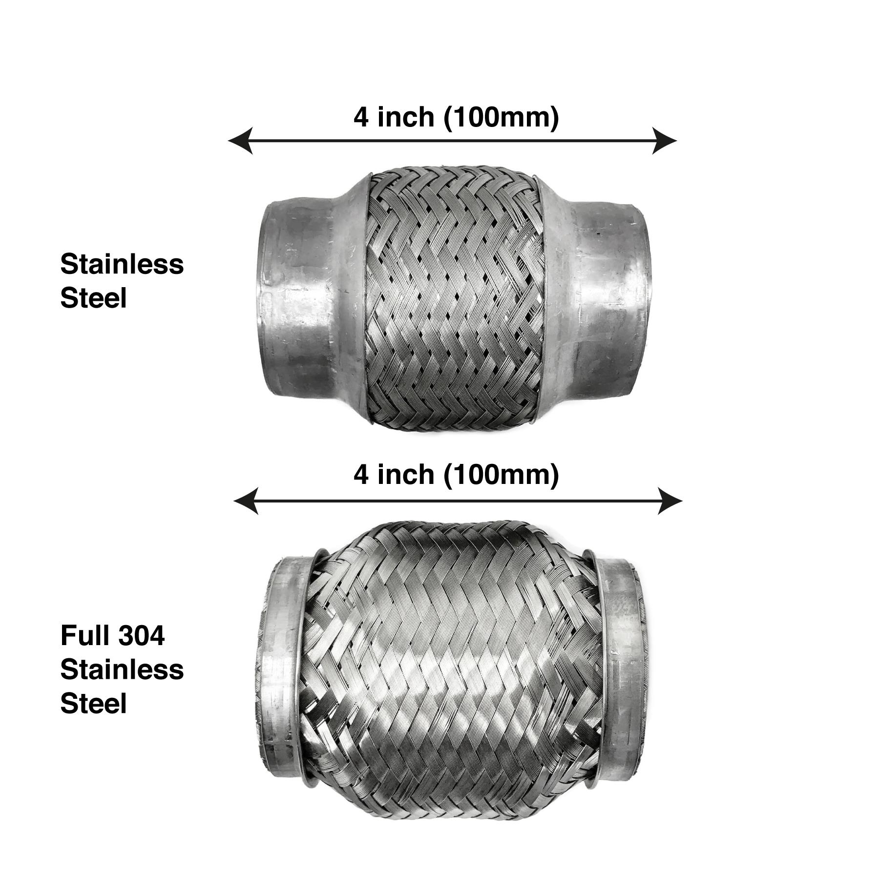 Weld On Stainless Steel Exhaust Flexi Pipe joint Repair Turbo iLOK Flex