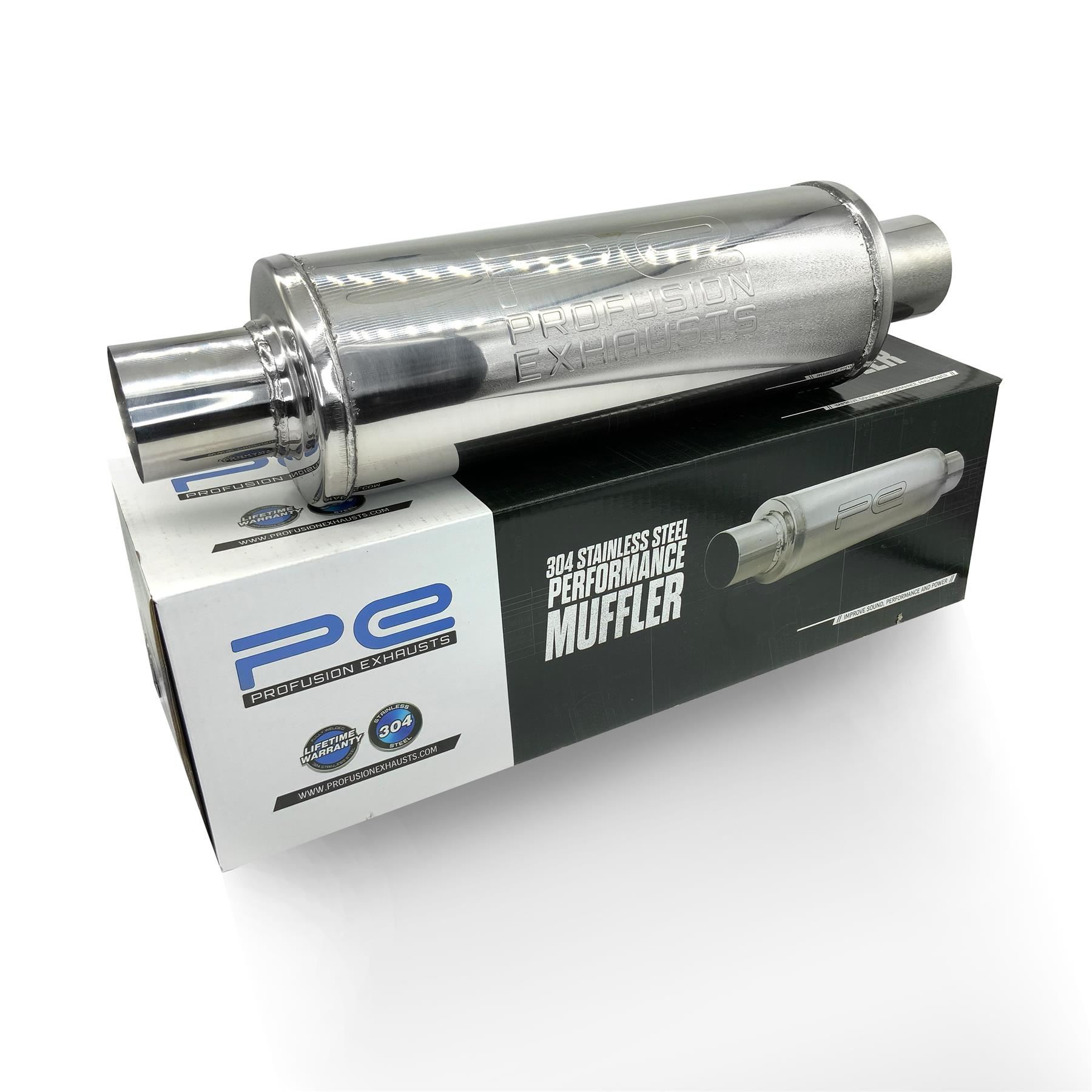 Exhaust Muffler Free Flowing Silencer High Performance Resonator Stainless Steel - Picture 14 of 22