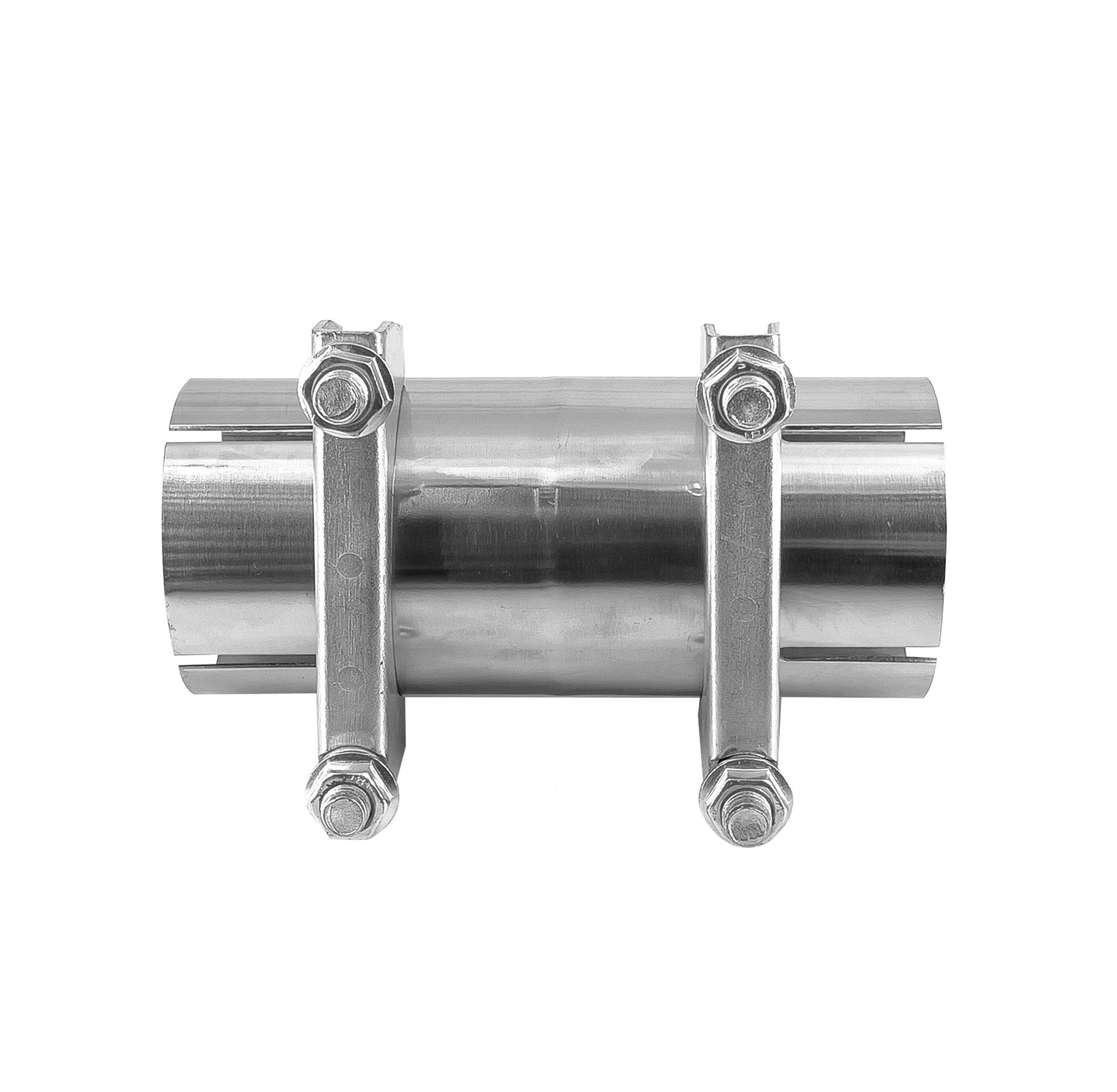 Exhaust Pipe Joiner Clamp On Mild / 304 Stainless Steel Connector