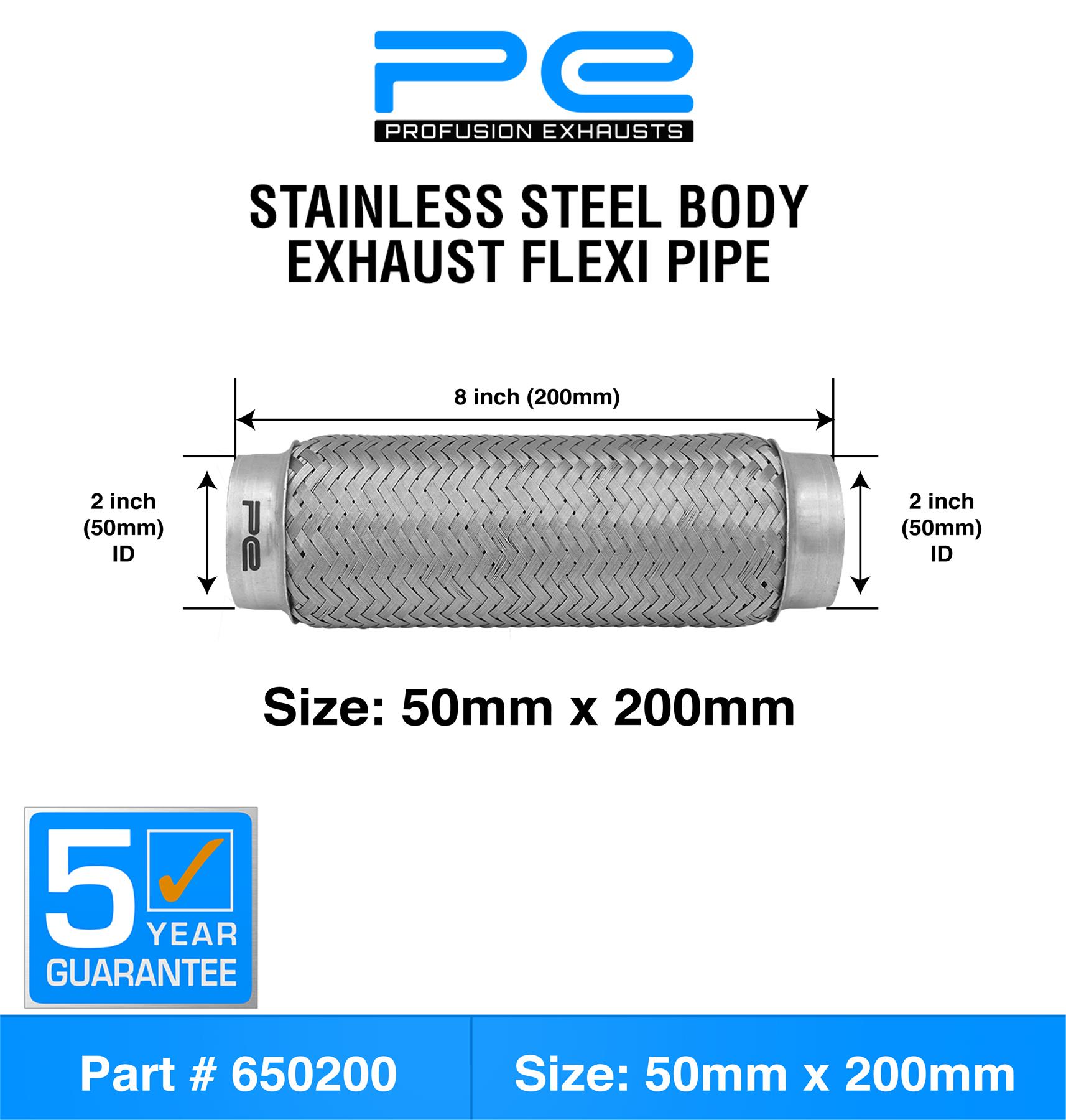 Weld On Exhaust Flexible Joint Repair Flexi Pipe tube Flex 38mm ID
