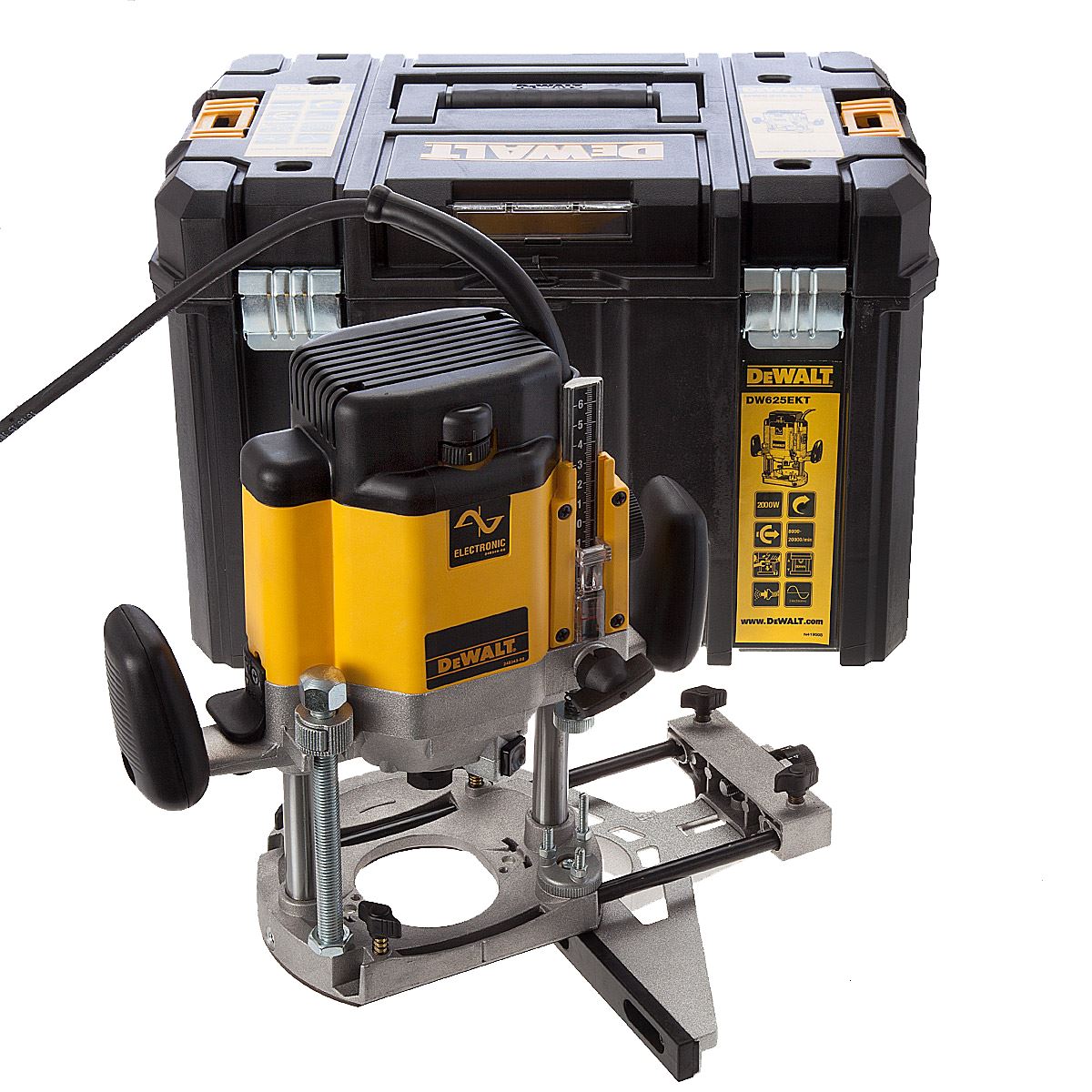 Dewalt DW625EKT 1/2 Inch Variable Speed Plunge Router in TStak Box 110V