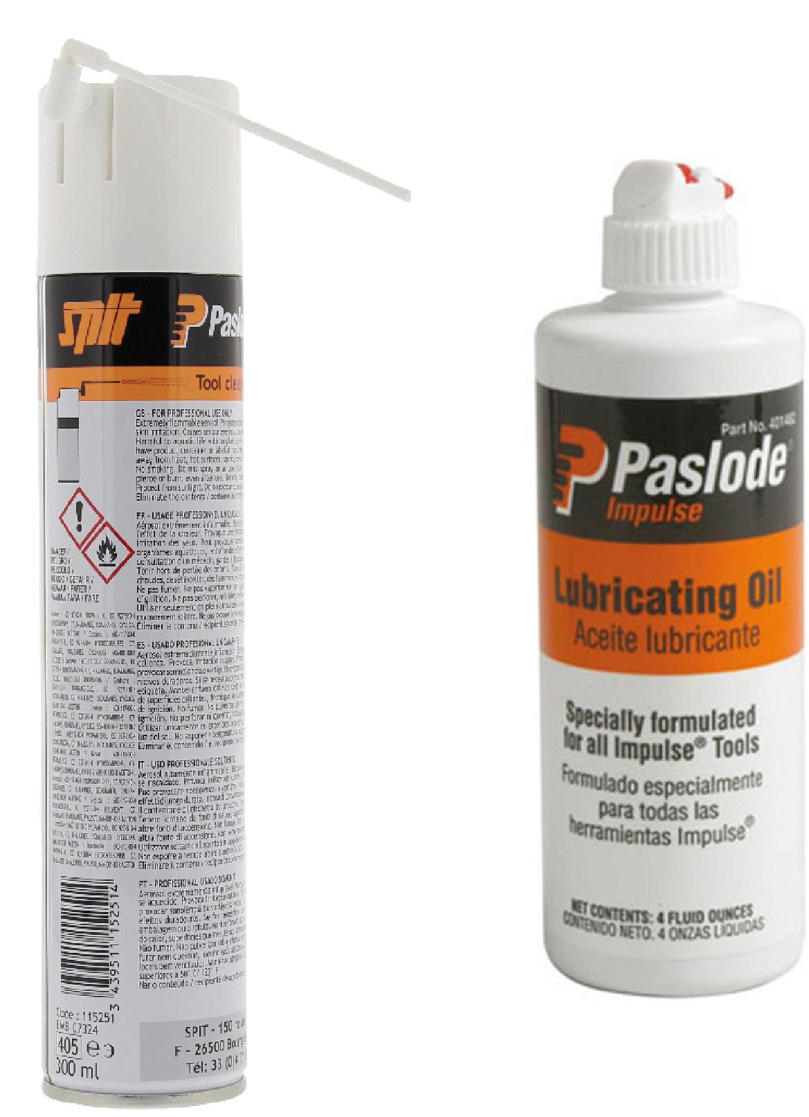 Paslode Impulse/Pulsa Cleaner Degreaser 300ml + Lubricating Oil 115251
